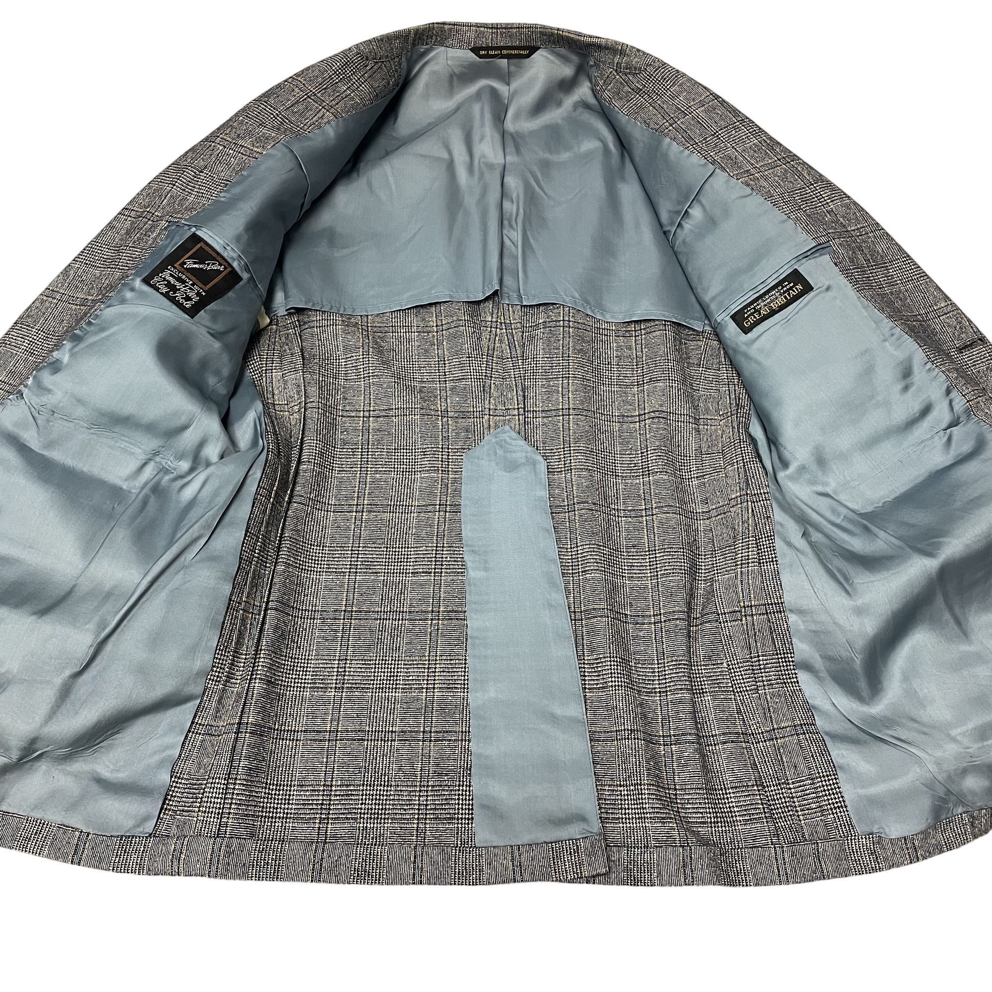 Other Vtg Famous Barr Blue Gray Sport Coat SHADOW PLAID Jacket Size 38R - 5 Thumbnail