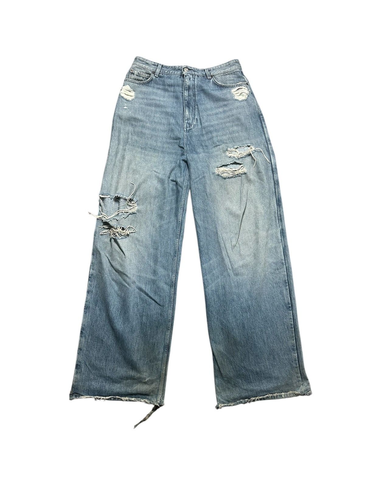 Balenciaga Balenciaga SS22 ripped super baggy denim S | Grailed