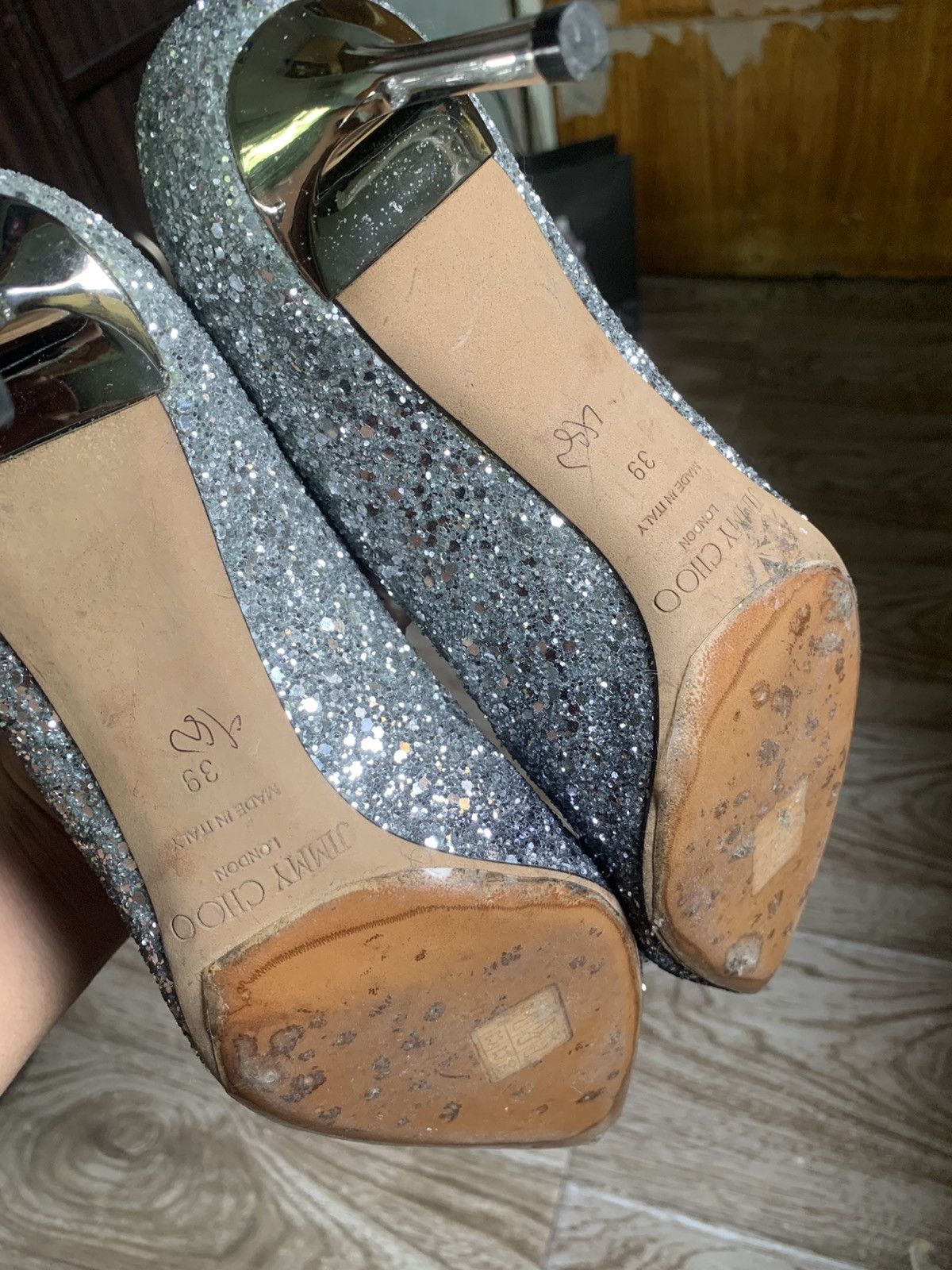 Jimmy Choo Jimmy Choo Romy Heels in Blue Silver tones Size US 9 / IT 39 - 3 Thumbnail