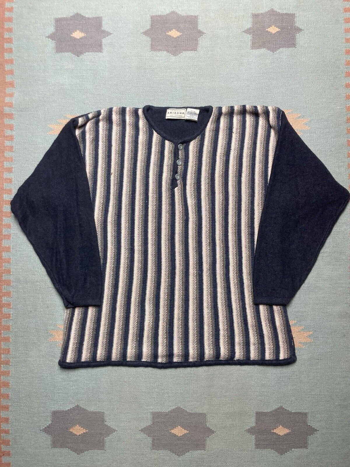 Arizona Jean Co. Vtg Arizona jean knit sweater ramie striped pullover XL tall Size US XL / EU 56 / 4 - 1 Thumbnail