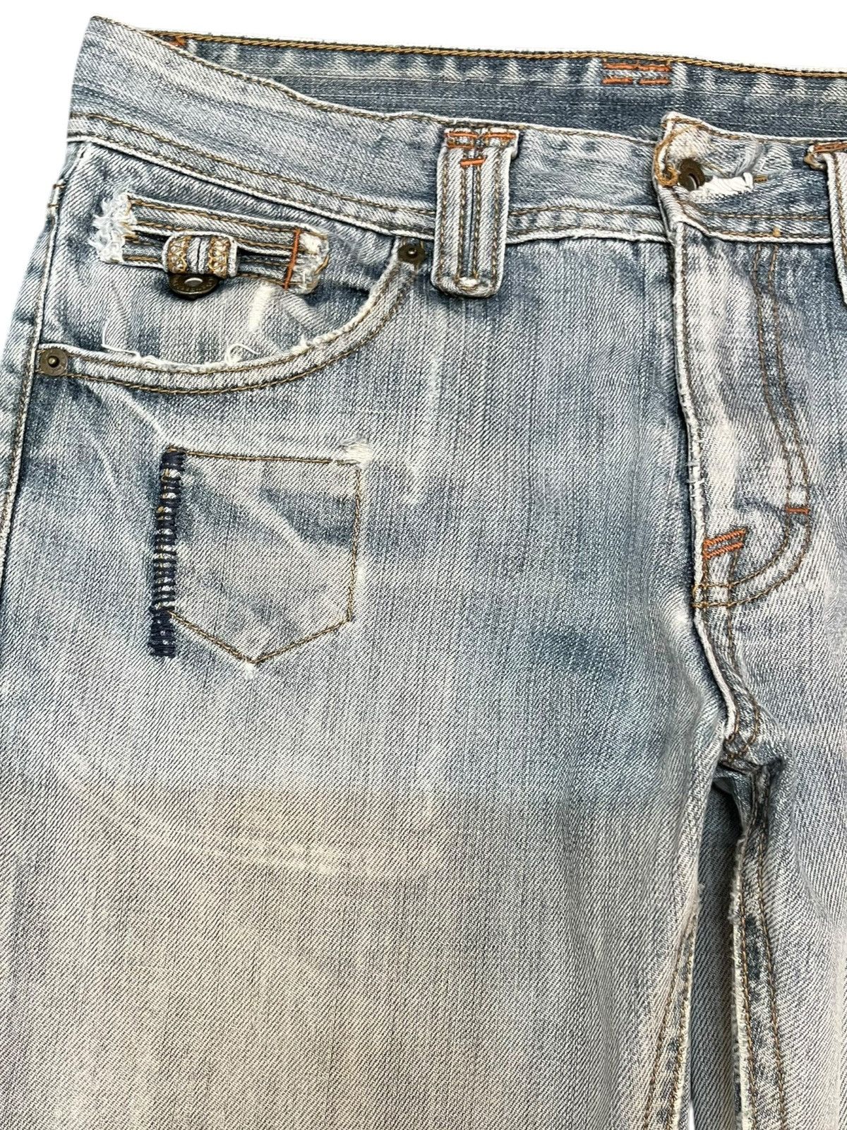 Japanese Brand Vintage Japanese Brand Flare Faded Grunge Denim Size US 31 - 3 Thumbnail