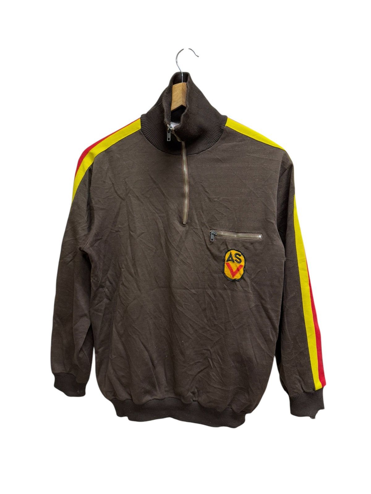 Vintage Vintage 70s MILITARY WESTGERMANY TRACKTOP HALFZIPPER SWEETER Size US S / EU 44-46 / 1 - 1 Thumbnail
