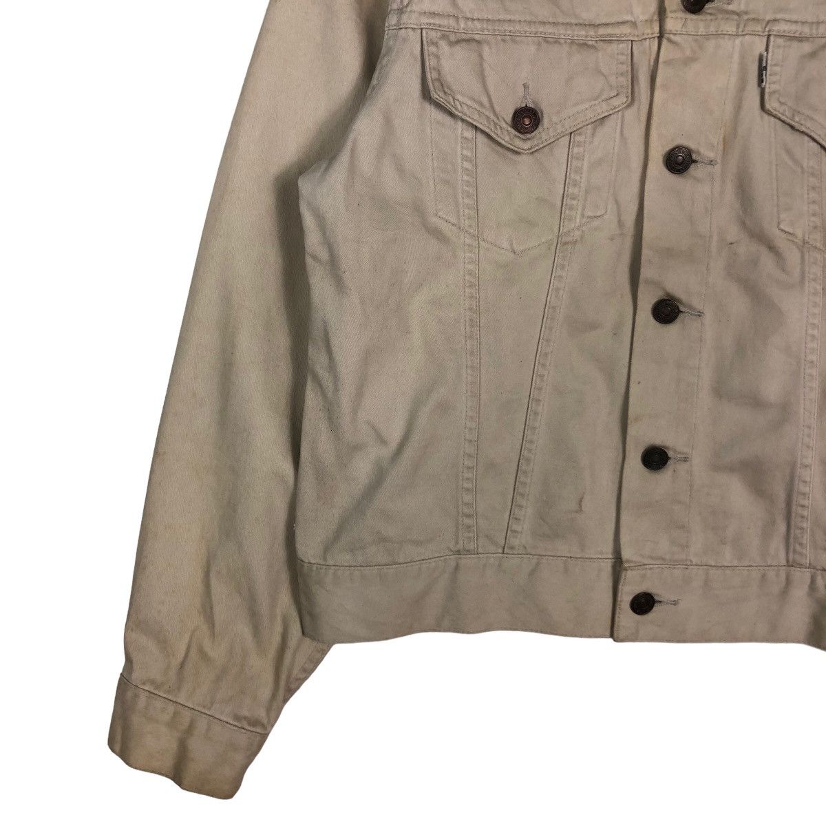 Japanese Brand Vintage White Levi’s Jacket Biker Cargo Multi Pocket Trucker Size US M / EU 48-50 / 2 - 4 Thumbnail