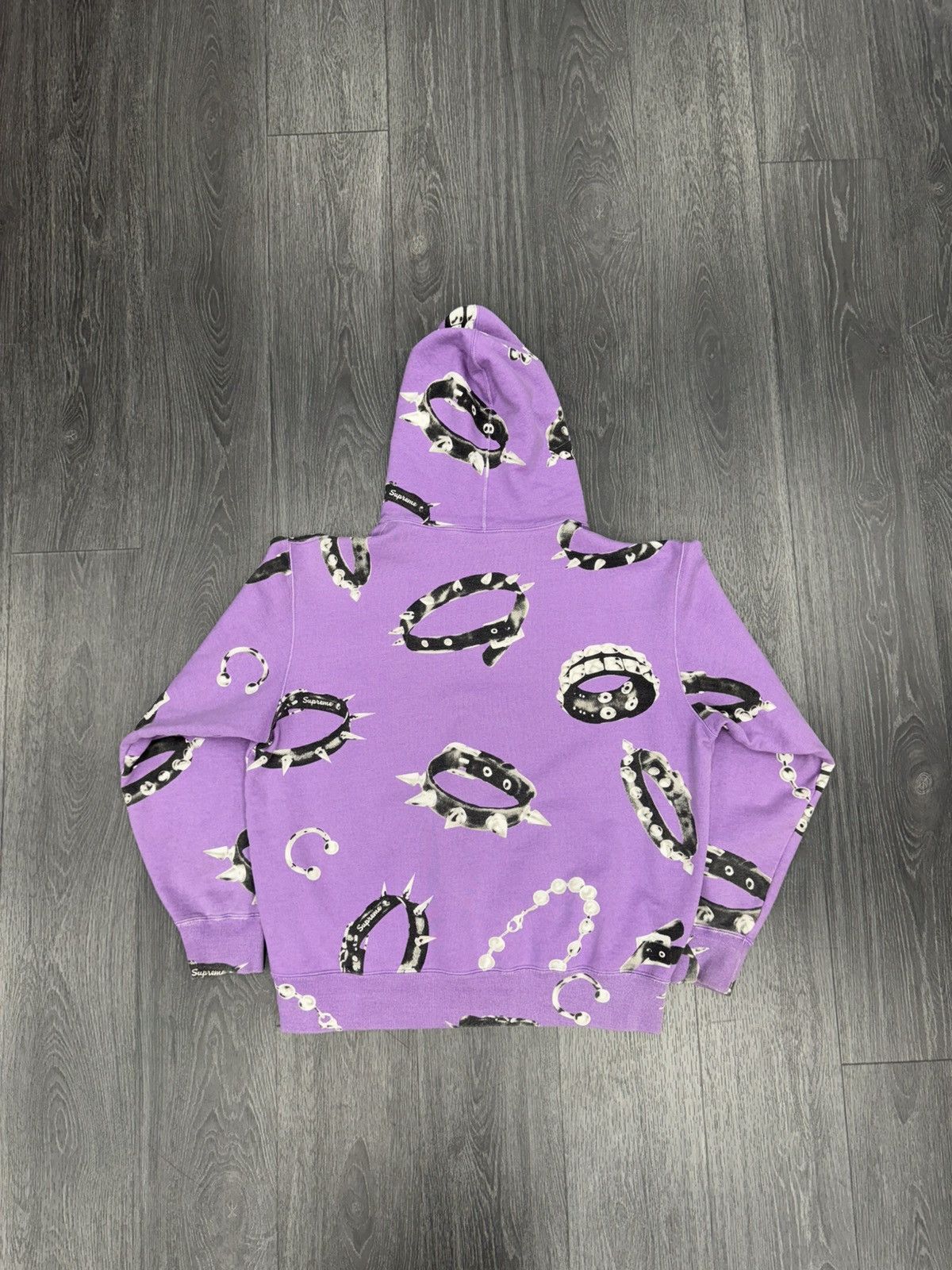 Supreme Supreme Studded Collar Hoodie (Violet) Size US M / EU 48-50 / 2 - 2 Thumbnail
