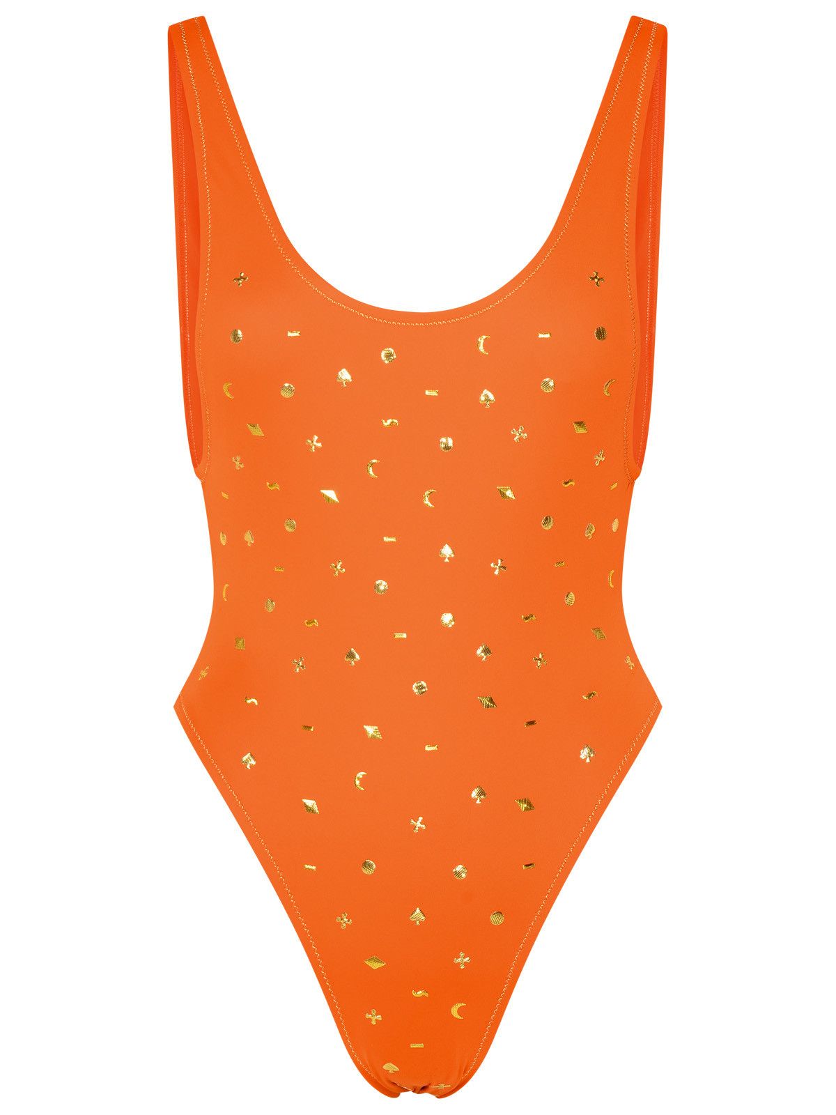 image of Reina Olga Orange Polyamide Blend Swimsuit, Women's (Size Small)