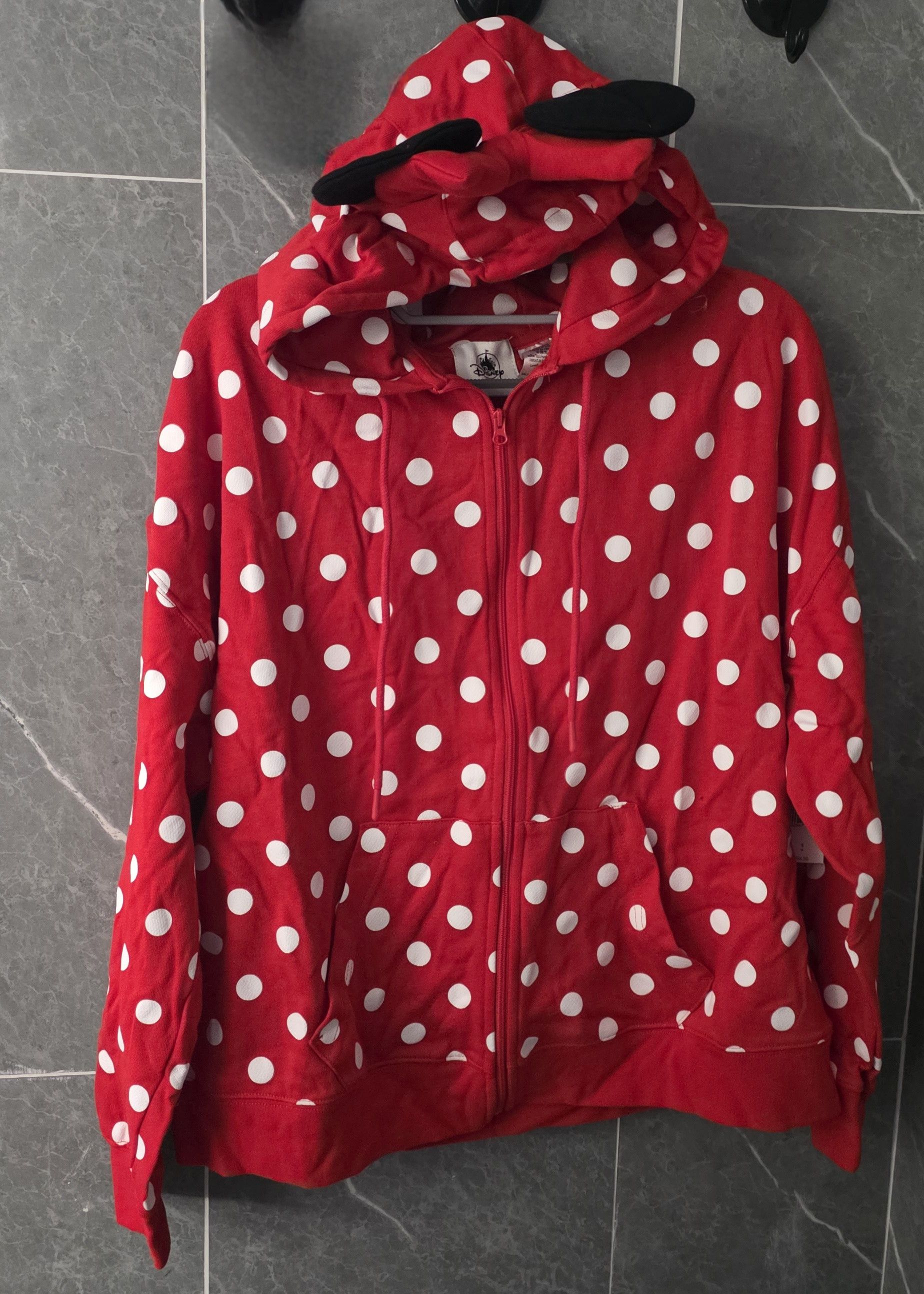 Disney NWT Walt Disney World Minnie Mouse Ears Hoodie Polka Dot S Size S / US 4 / IT 40 - 1 Thumbnail