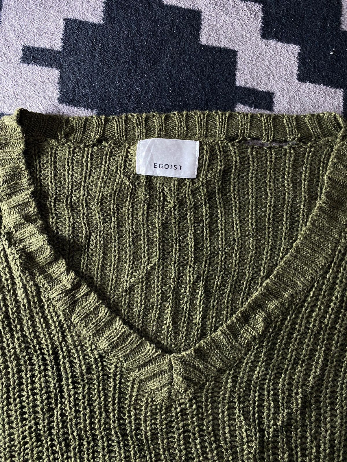 Yasuyuki Ishii Vintage egoist distressed flared wool knit ifsix style Size US M / EU 48-50 / 2 - 5 Thumbnail