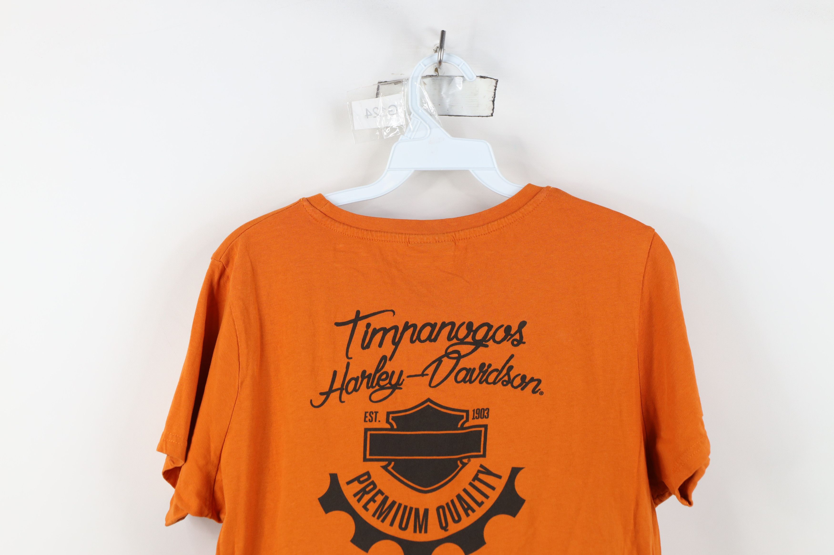 Harley Davidson Harley Davidson Spell Out Script Motorcycle T-Shirt Orange Size M / US 6-8 / IT 42-44 - 15 Thumbnail