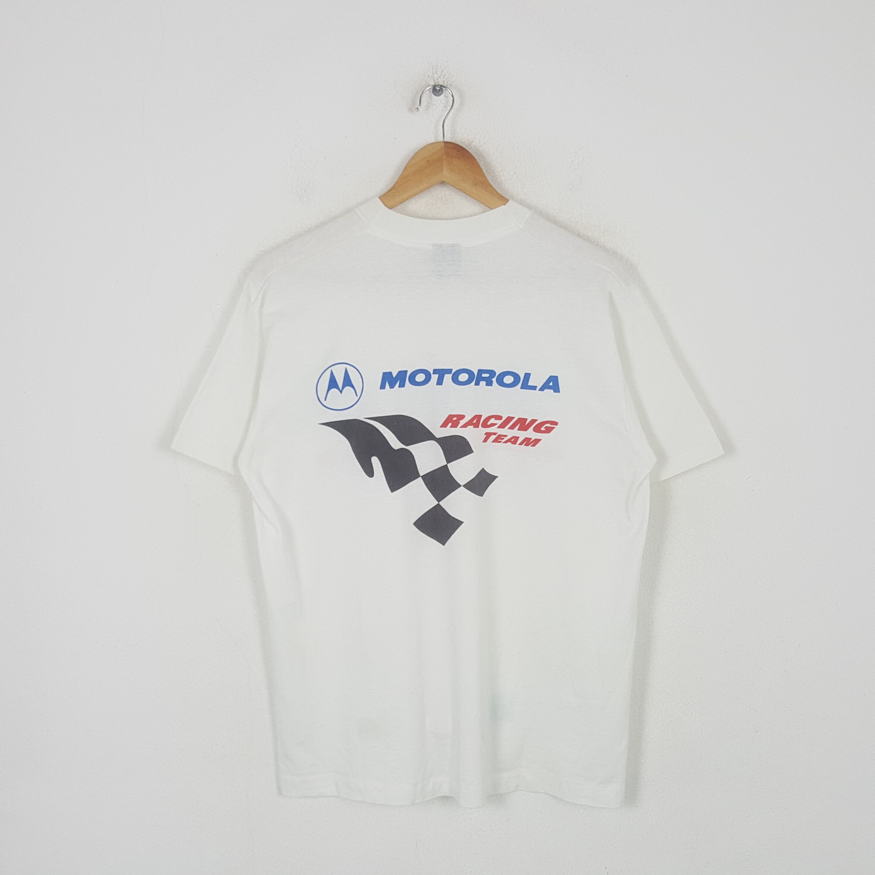 Motorola Vintage 90's Honda Motorola Formula One Racing Tshirt C299N4 Size US L / EU 52-54 / 3 - 1 Thumbnail