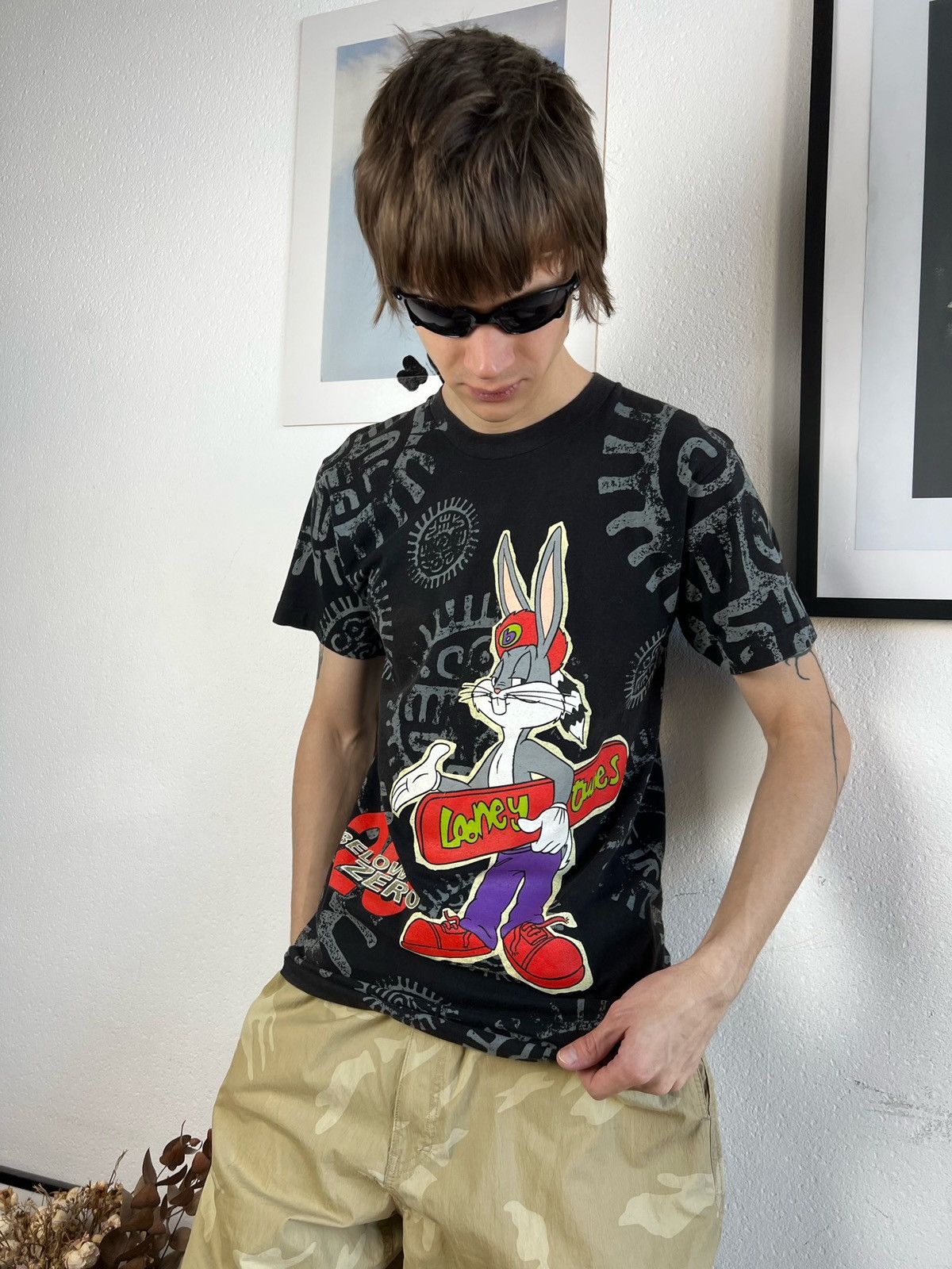Vintage × Warner Bros Vintage looney tunes Tshirt skateboards Aztec all over print Size US M / EU 48-50 / 2 - 8 Thumbnail