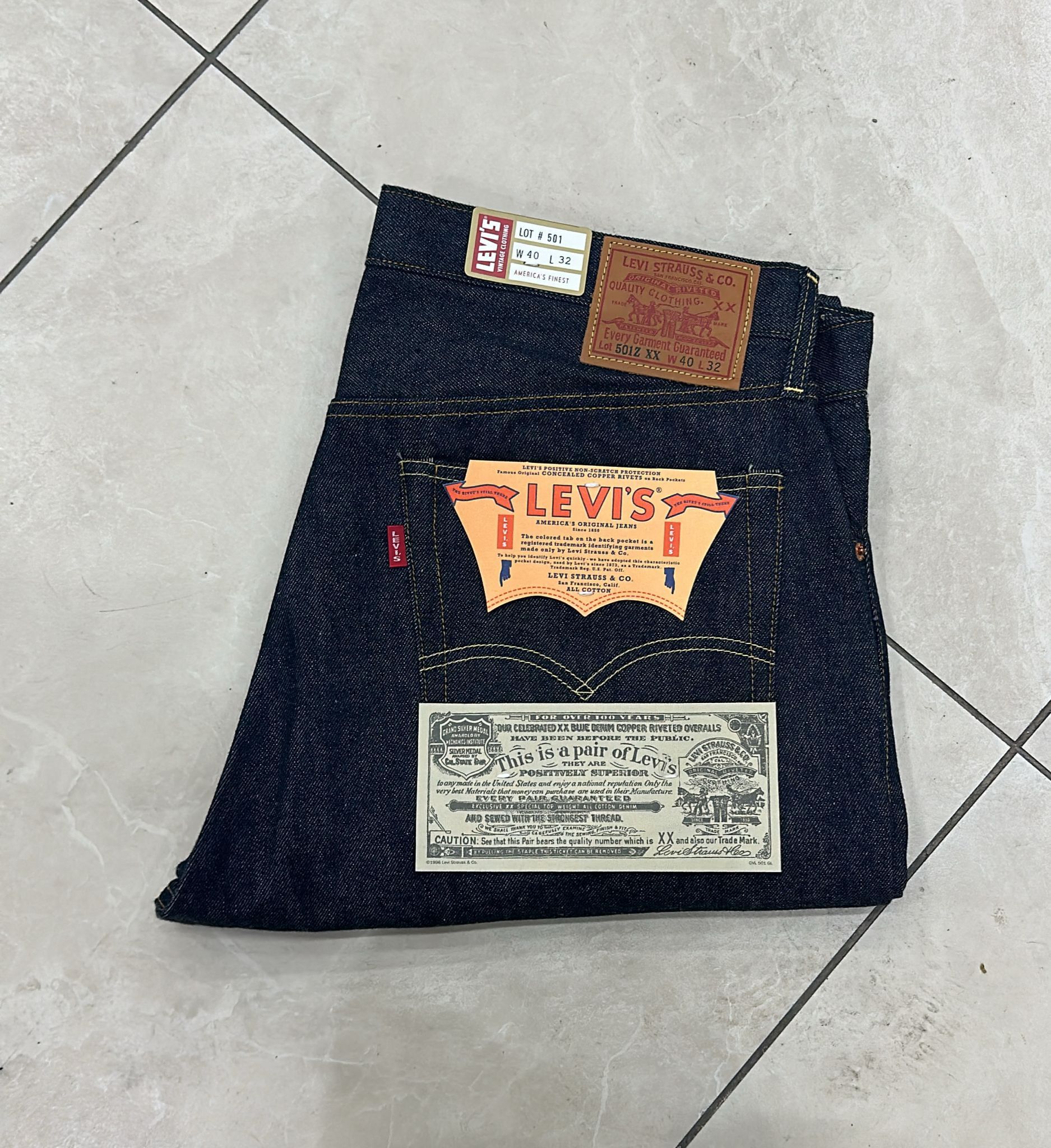 Levi's Vintage Clothing LVC Levi's Vintage Clothing 1954 501Z XX BigE Selvedge Jeans Size US 40 / EU 56 - 1 Thumbnail