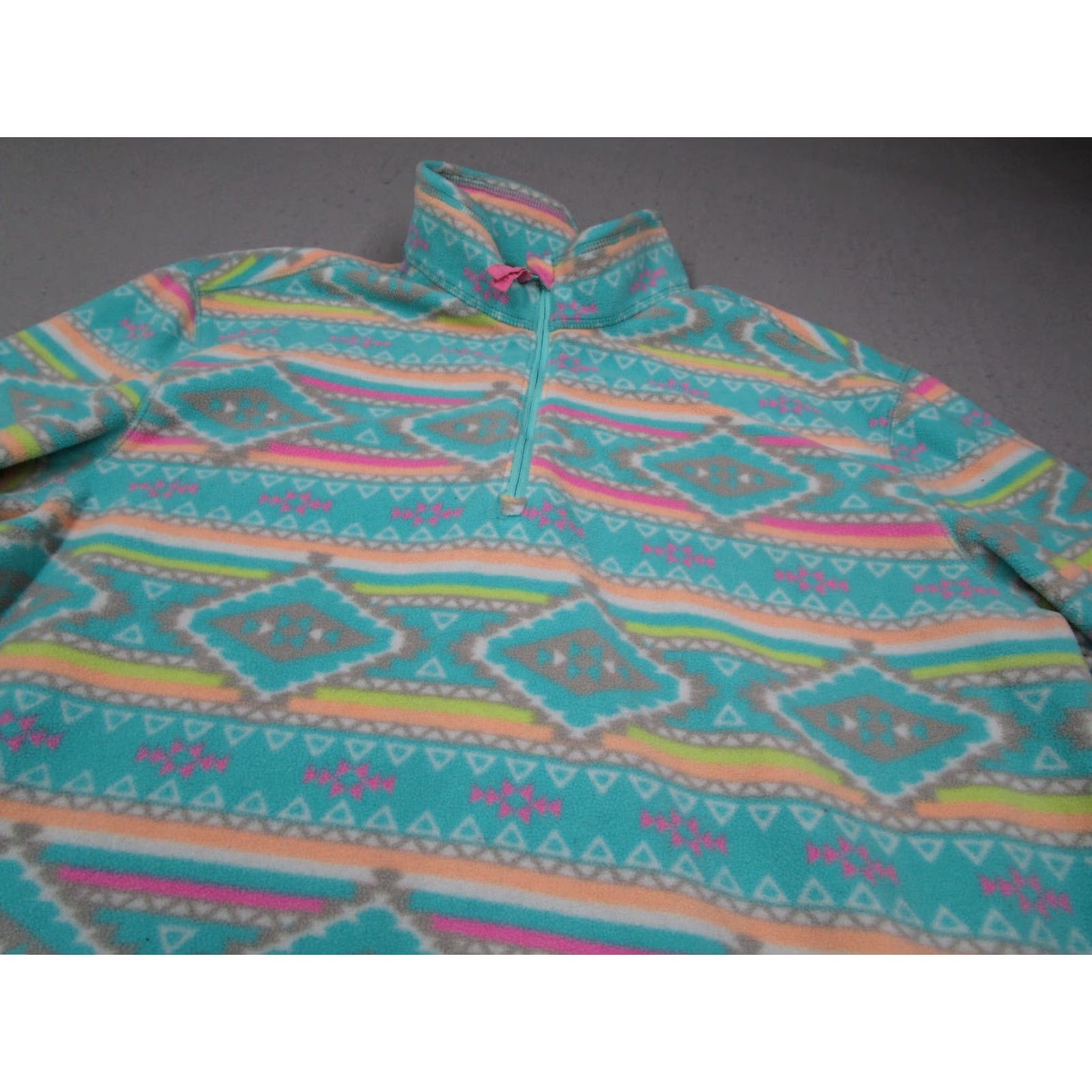 Chubbies Chubbies Men 1/4 Zip Blue Fleece Pullover - Classic Casual Outdoor Aztec Southwest Geometric 1/4 Zip Logo Long Sleeve XL Mens Size US XL / EU 56 / 4 - 2 Thumbnail