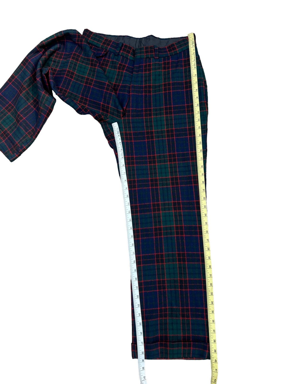 Japanese Brand Vintage 80s VOX Japan Tartan Wool Trouser Checks Pant Size US 31 - 5 Thumbnail
