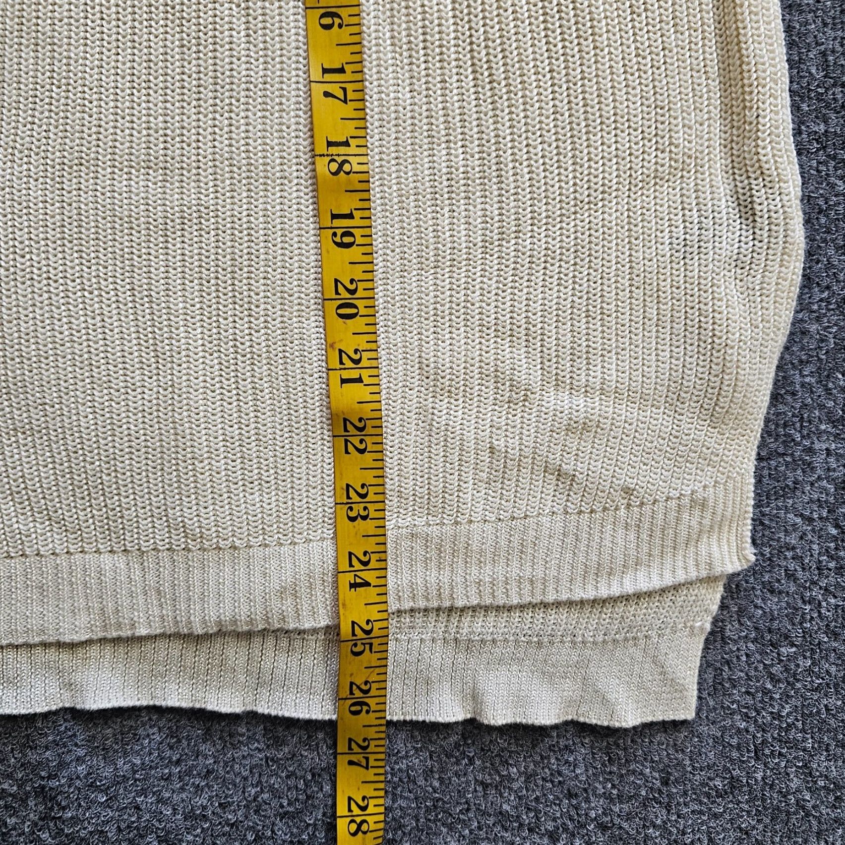 Ralph Lauren Lauren Ralph Lauren Sweater Womens Medium White Ribbed Knit Long Sleeve Boat Neck Casual Split Cotton Viscose Pullover Size M / US 6-8 / IT 42-44 - 6 Thumbnail