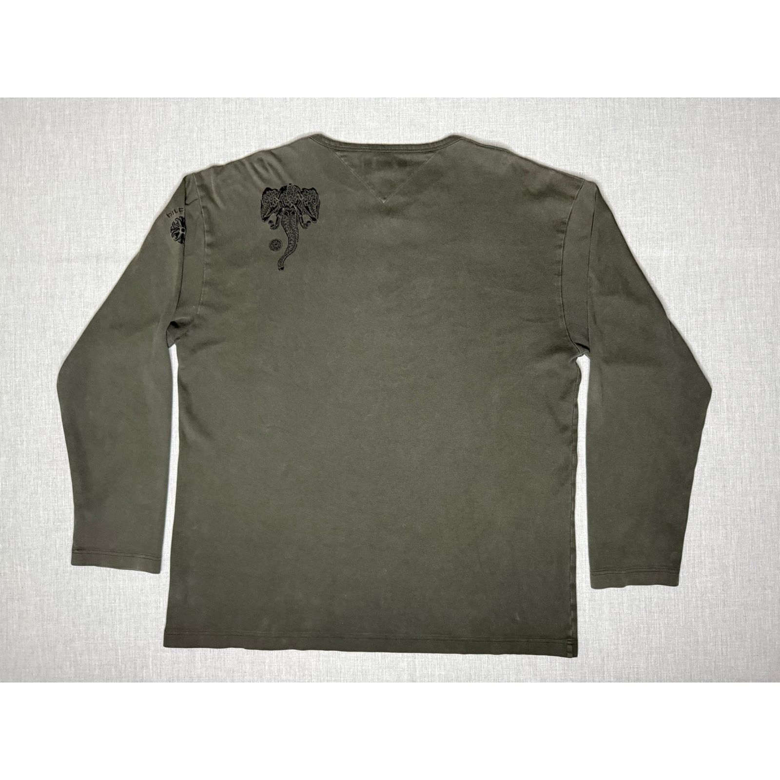 Tommy Hilfiger Tommy Hilfiger Elephant Henley Long Sleeve Shirt XL Size US XL / EU 56 / 4 - 2 Thumbnail