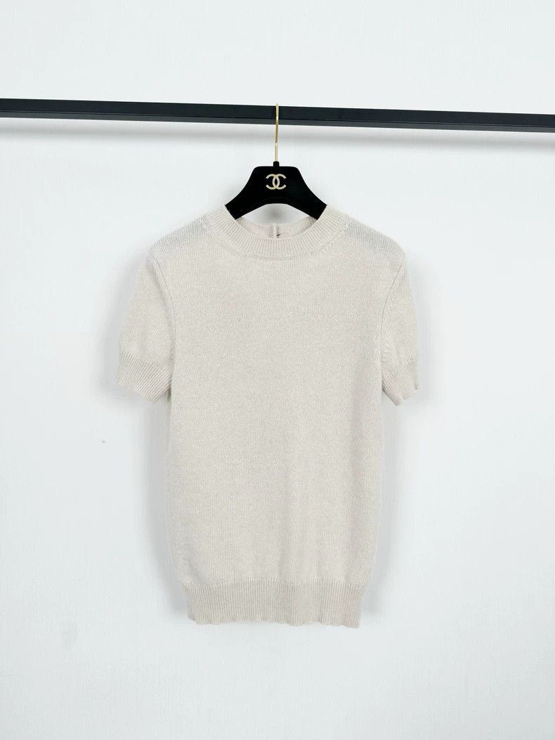 Chanel Chanel Cashmere Knitted Short Sleeve Sweater -2505 Size S / US 4 / IT 40 - 2 Thumbnail