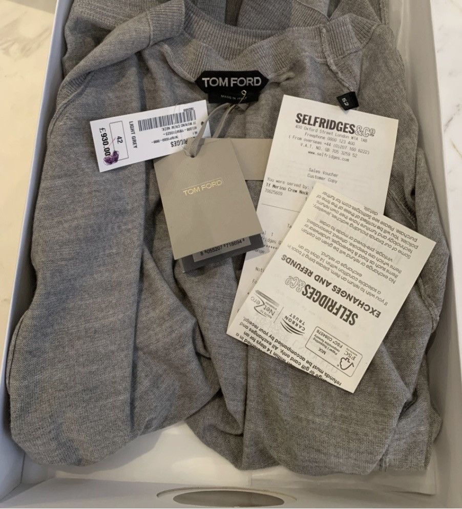 Tom Ford TOM FORD Slim-Fit Merino Wool sweatshirt 52|T Size US XL / EU 56 / 4 - 3 Thumbnail