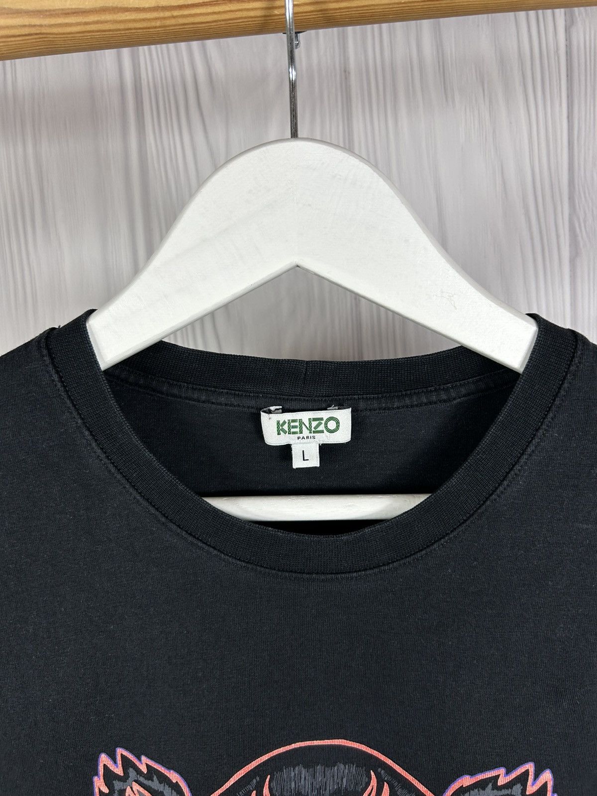 Kenzo Kenzo Paris Big Logo Tiger T-Shirt Size L Black Size US L / EU 52-54 / 3 - 6 Thumbnail