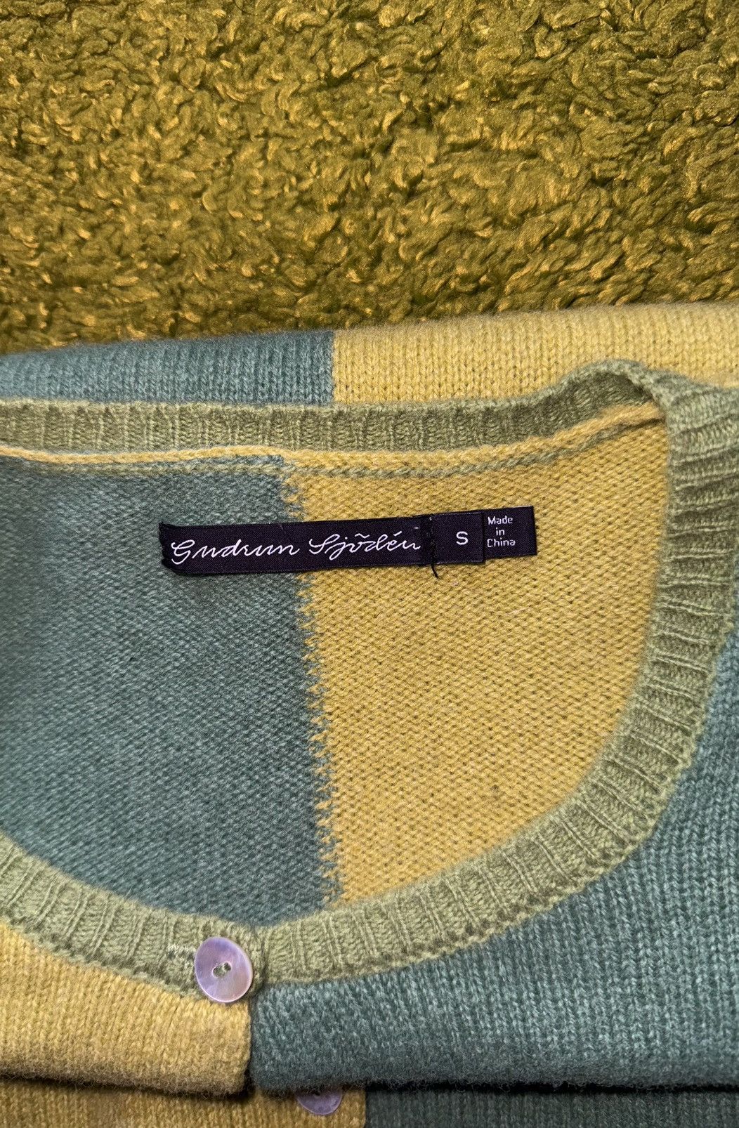 Designer Gudrun Sjoden 100% wool coloured cardigan sweater Size S / US 4 / IT 40 - 3 Thumbnail