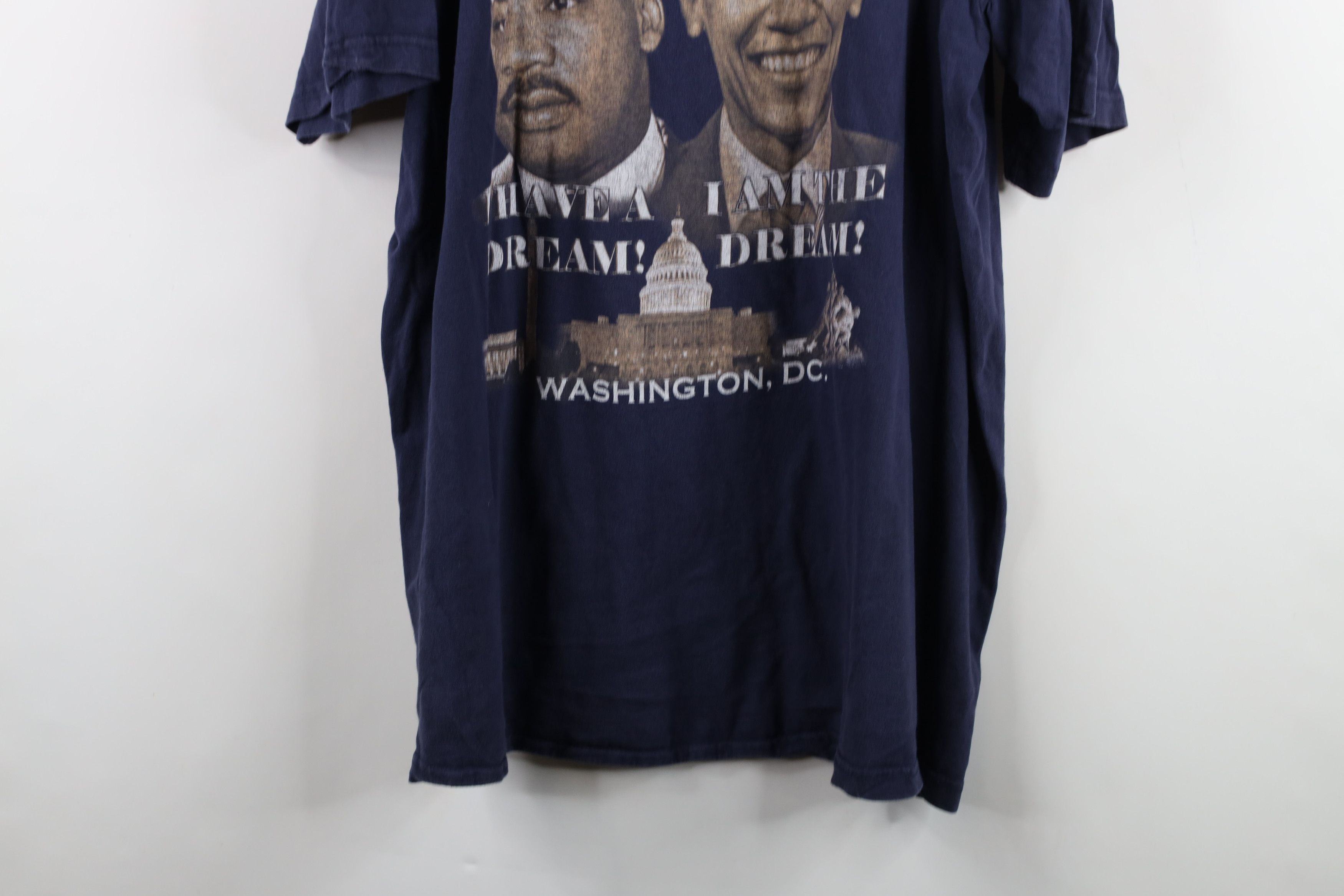 Vintage Vintage Y2K 2012 MLK Jr President Barack Obama T-Shirt Blue Size US XXL / EU 58 / 5 - 15 Thumbnail