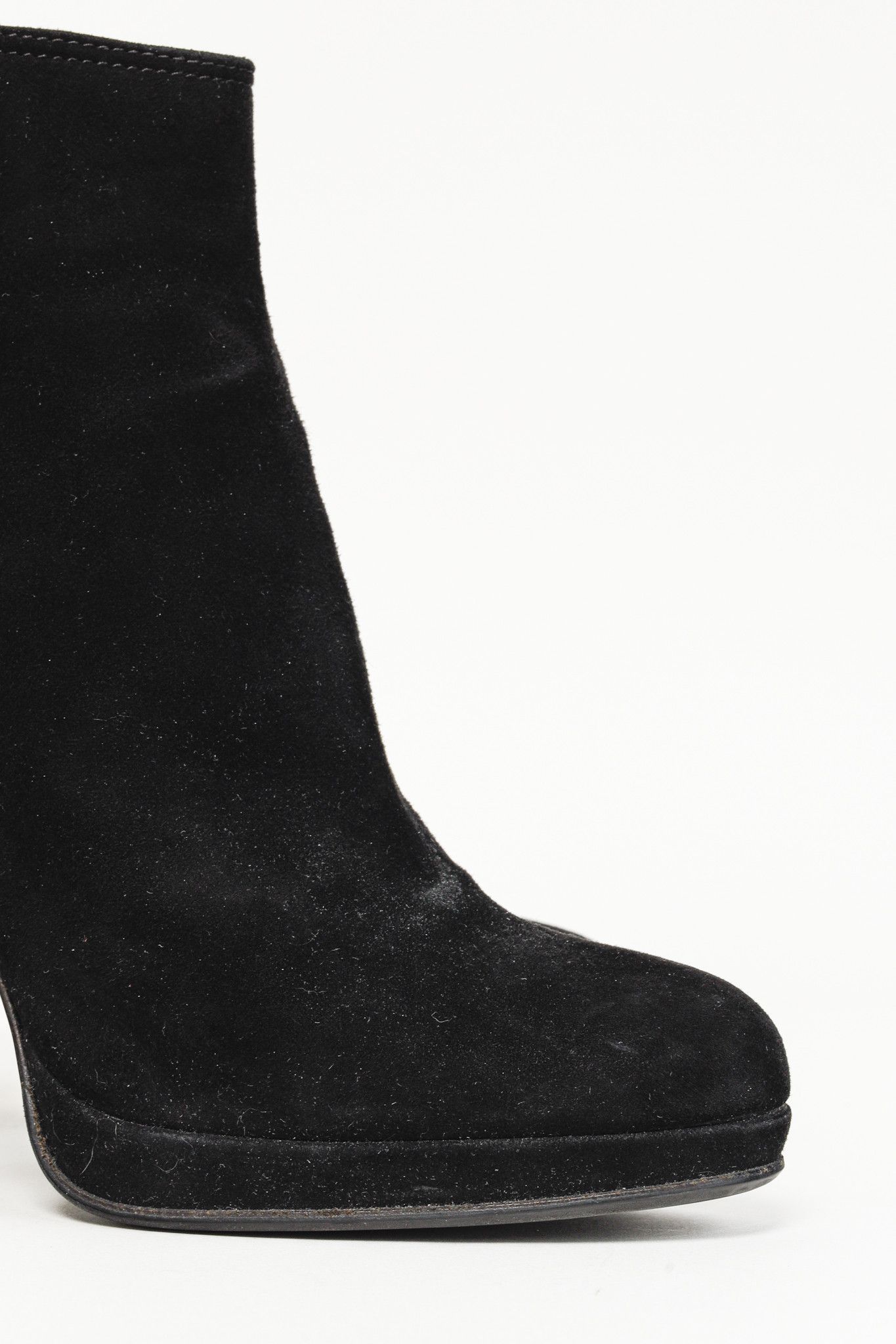 Miu Miu Miu Miu Black Suede Heel Bootie Size US 6.5 / IT 36.5 - 7 Thumbnail
