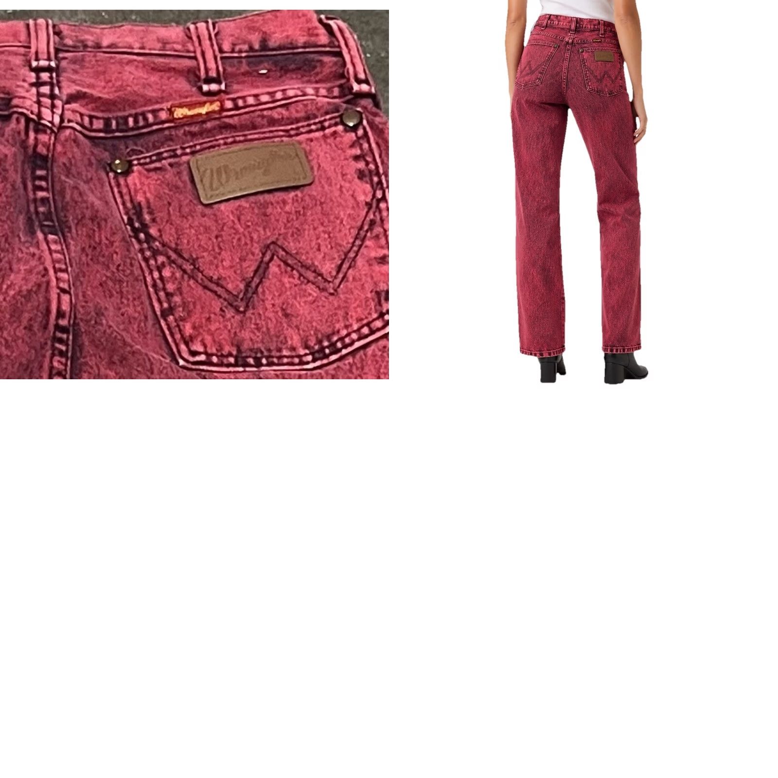 Wrangler VINTAGE Wrangler Red Acid Wash Jeans Women’s 11 High Rise Straight Leg Denim Cotton Jeans Women’s Wrangl er Logo 90s Cowboy Mens? Size 26" / US 2 / IT 38 - 8 Thumbnail