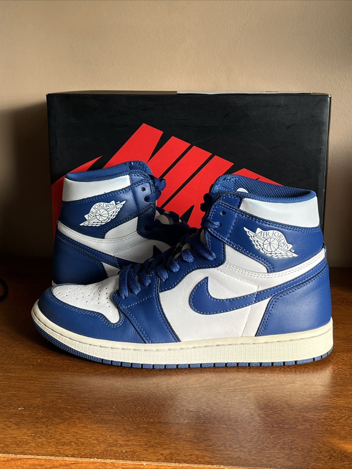 image of Jordan Nike Jordan 1 Storm Blue 2016 Shoes, Men's (Size 9)