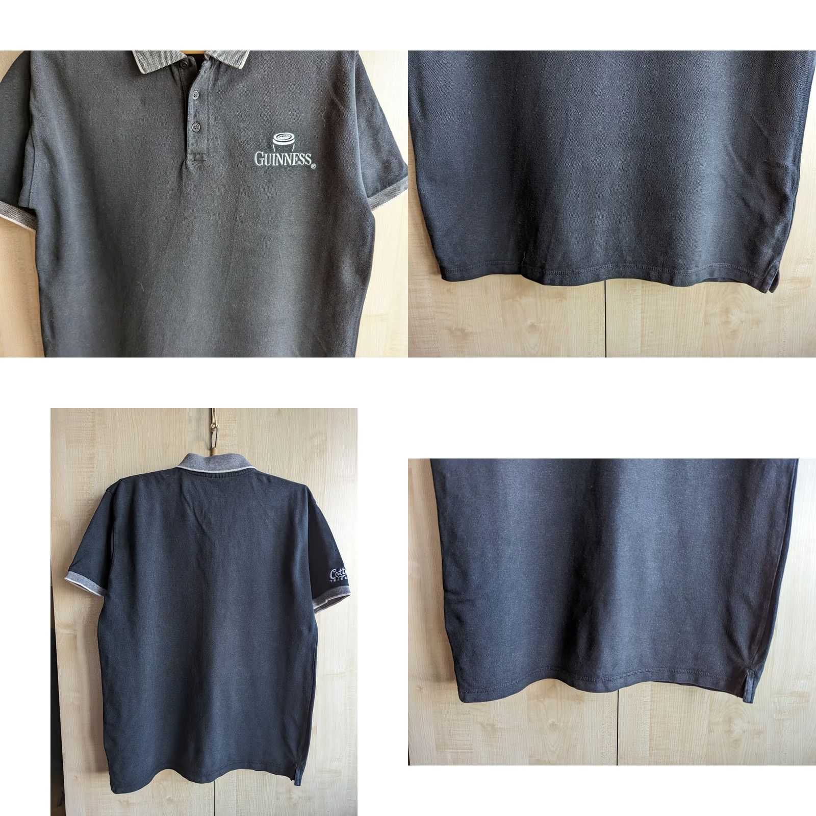 Vintage Guinness Polo Shirt Black Cotton M Mens Polo Shirt Size US M / EU 48-50 / 2 - 8 Thumbnail