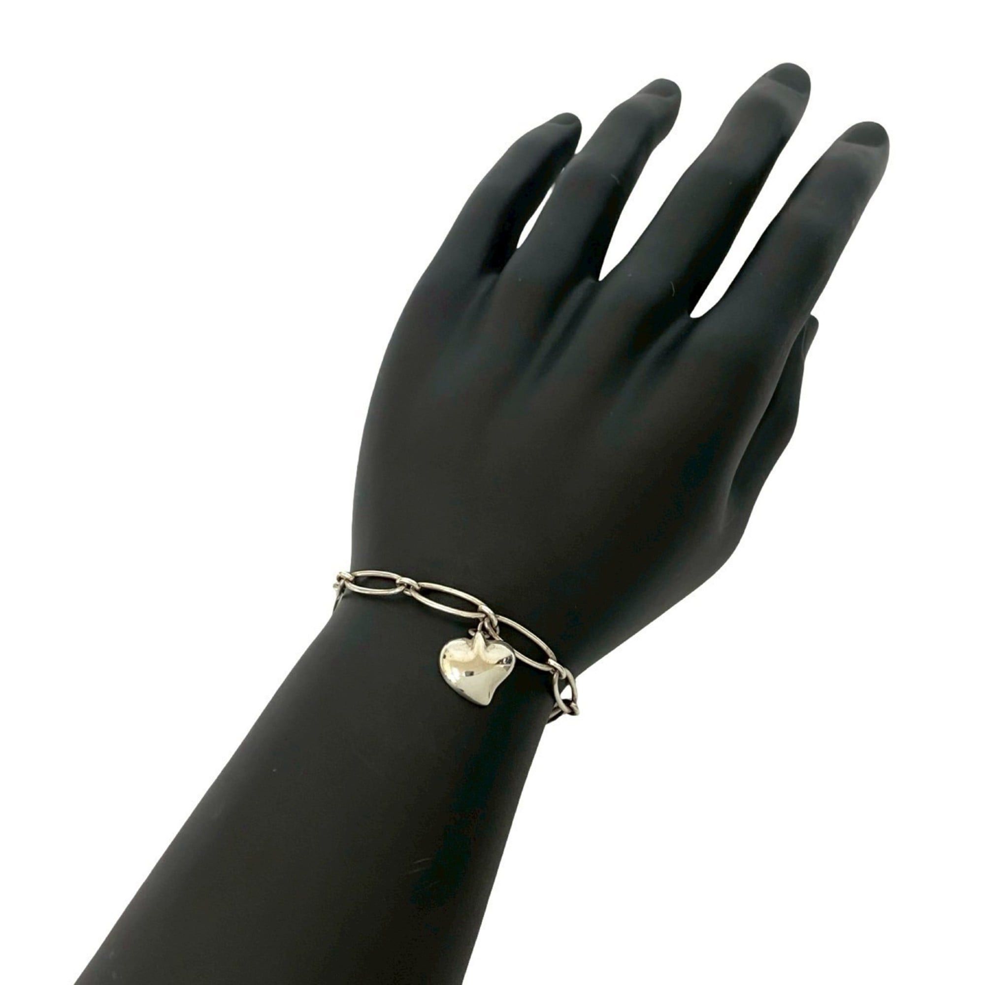 Tiffany & Co. Black Heart Cuff Bracelet Return to Tiffany®:Heart Tag Bracelet in Yellow Gold on a  main image 2