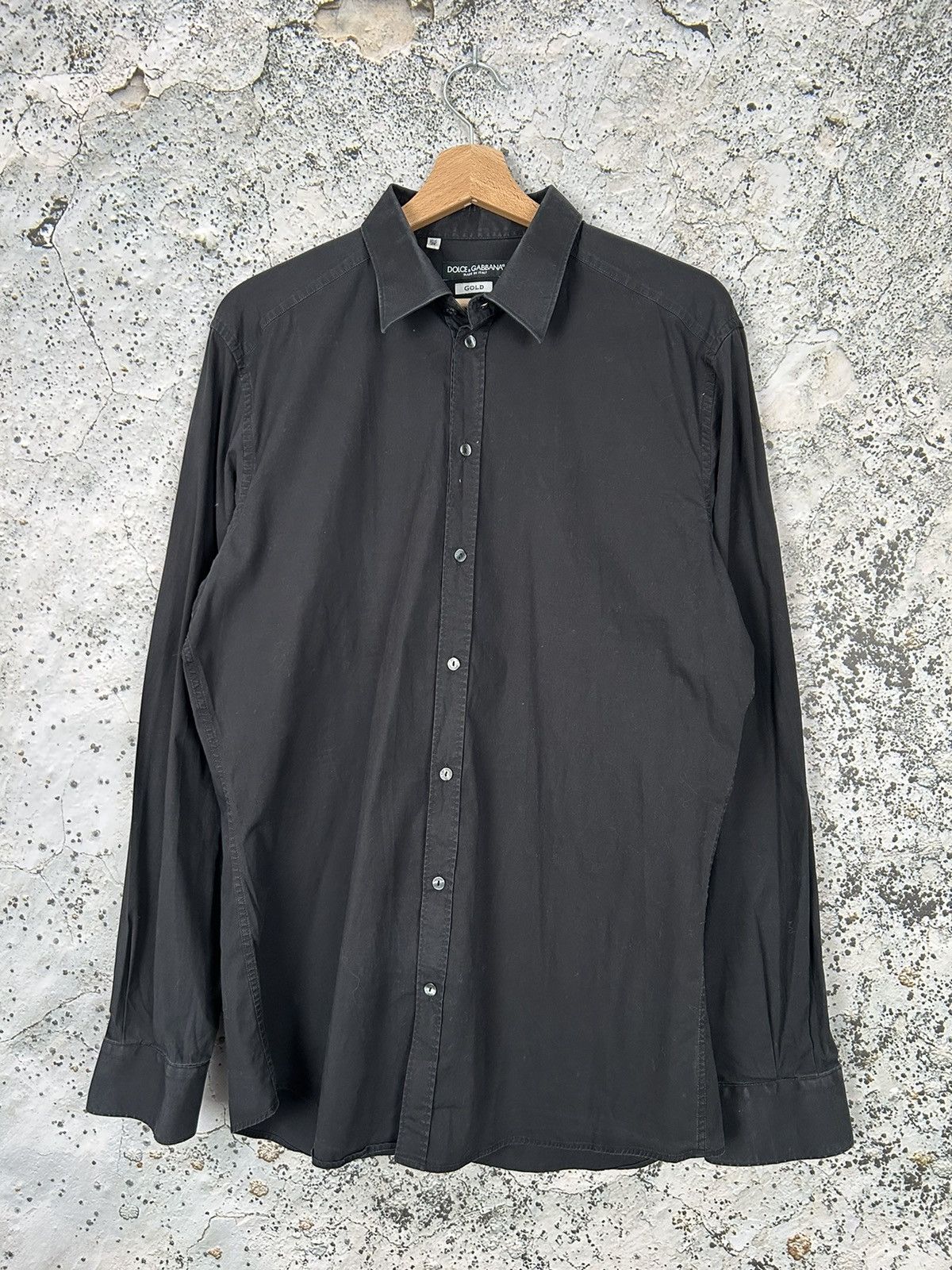 Designer Vintage Dolce & Gabbana Gold Black Shirt 90s Avantgarde Size US L / EU 52-54 / 3 - 1 Thumbnail