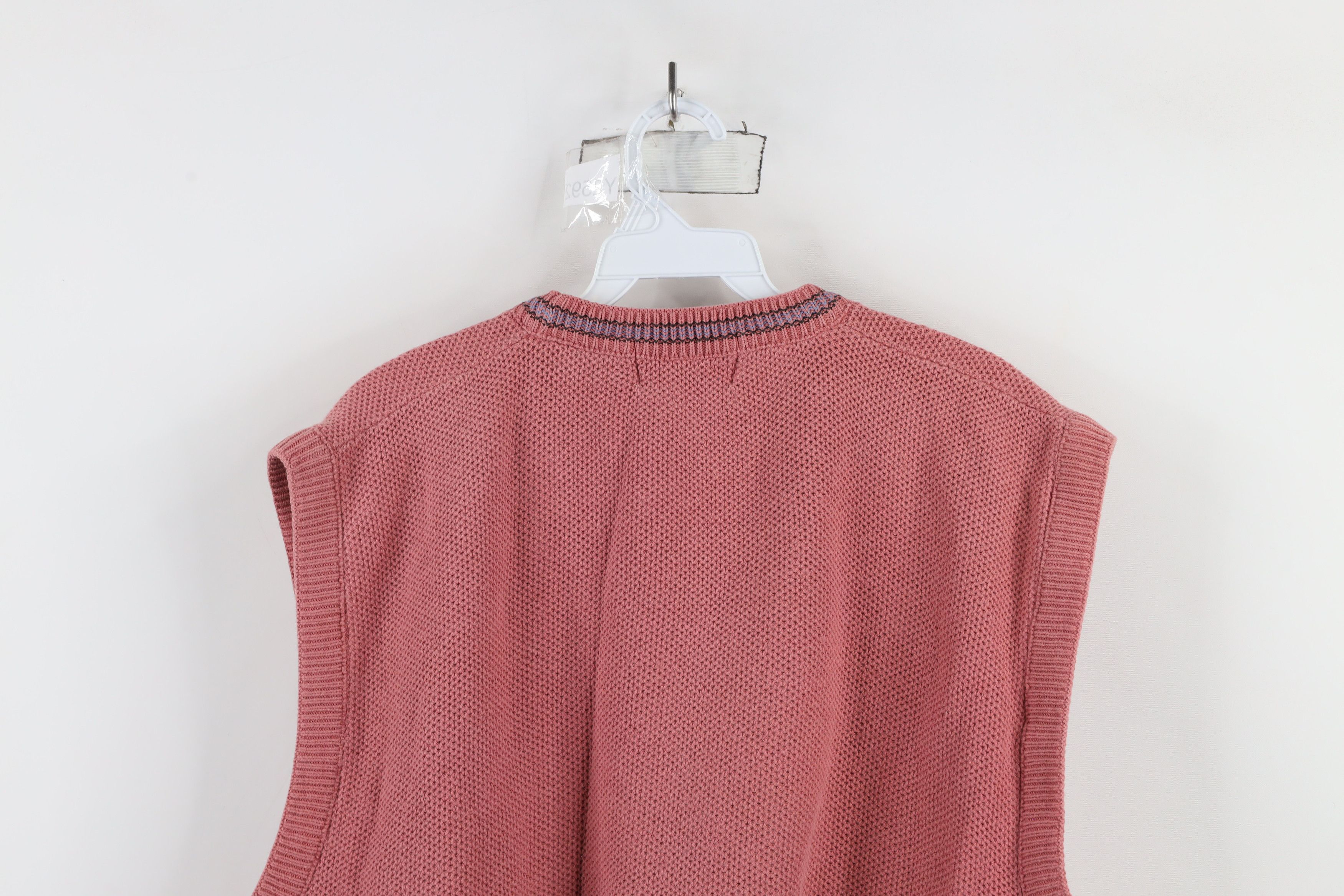Vintage Vintage 90s Streetwear Knit Golf Sweater Vest Pink USA Size US XL / EU 56 / 4 - 9 Thumbnail