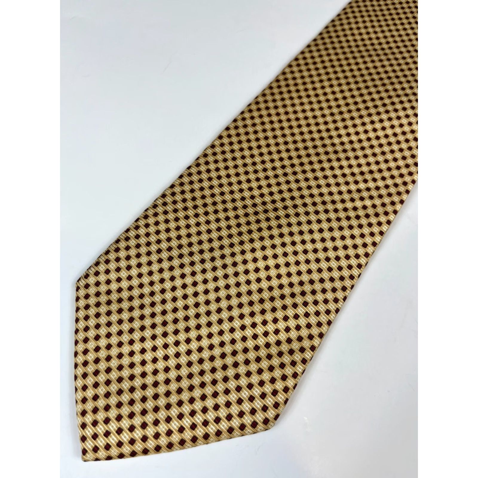 Brooks Brothers BROOKS BROTHERS Makers Silk Tie Plaid Check Made in USA Men’s Silk Tie Short 56" Wide 3.75" Yellow Adult Mens Size ONE SIZE - 4 Thumbnail