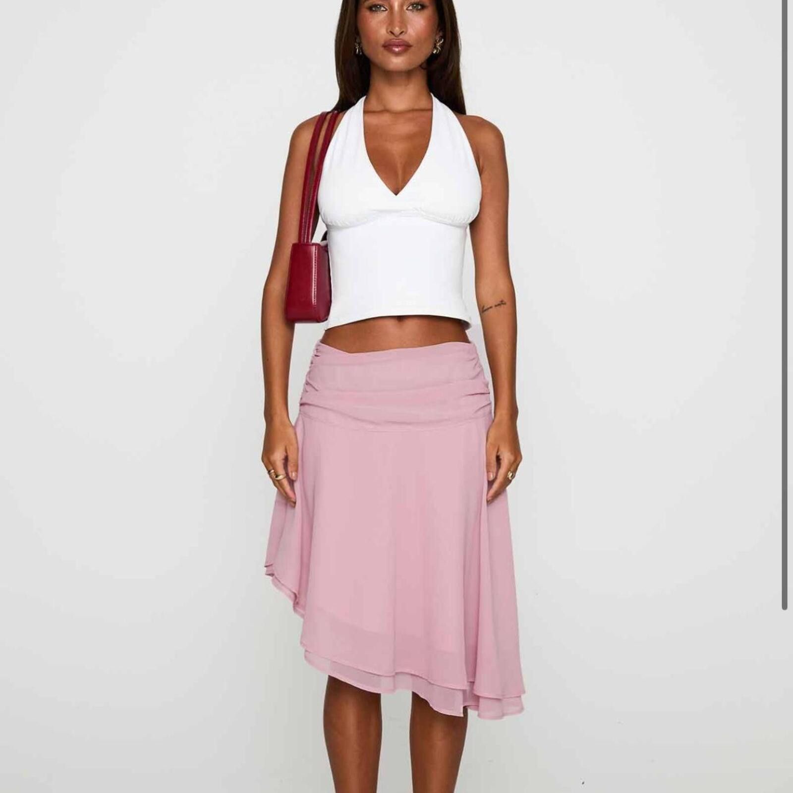 Other Princess Polly Evanescence asymmetrical midi skirt Size 25" / US 0 / IT 36 - 1 Thumbnail