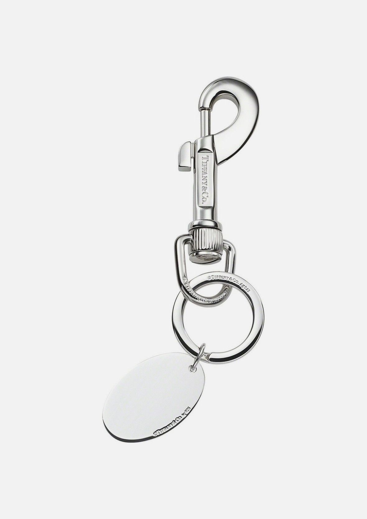 Supreme Tiffany & Co. Return To Tiffany Oval Tag Keyring in Silver, Men's