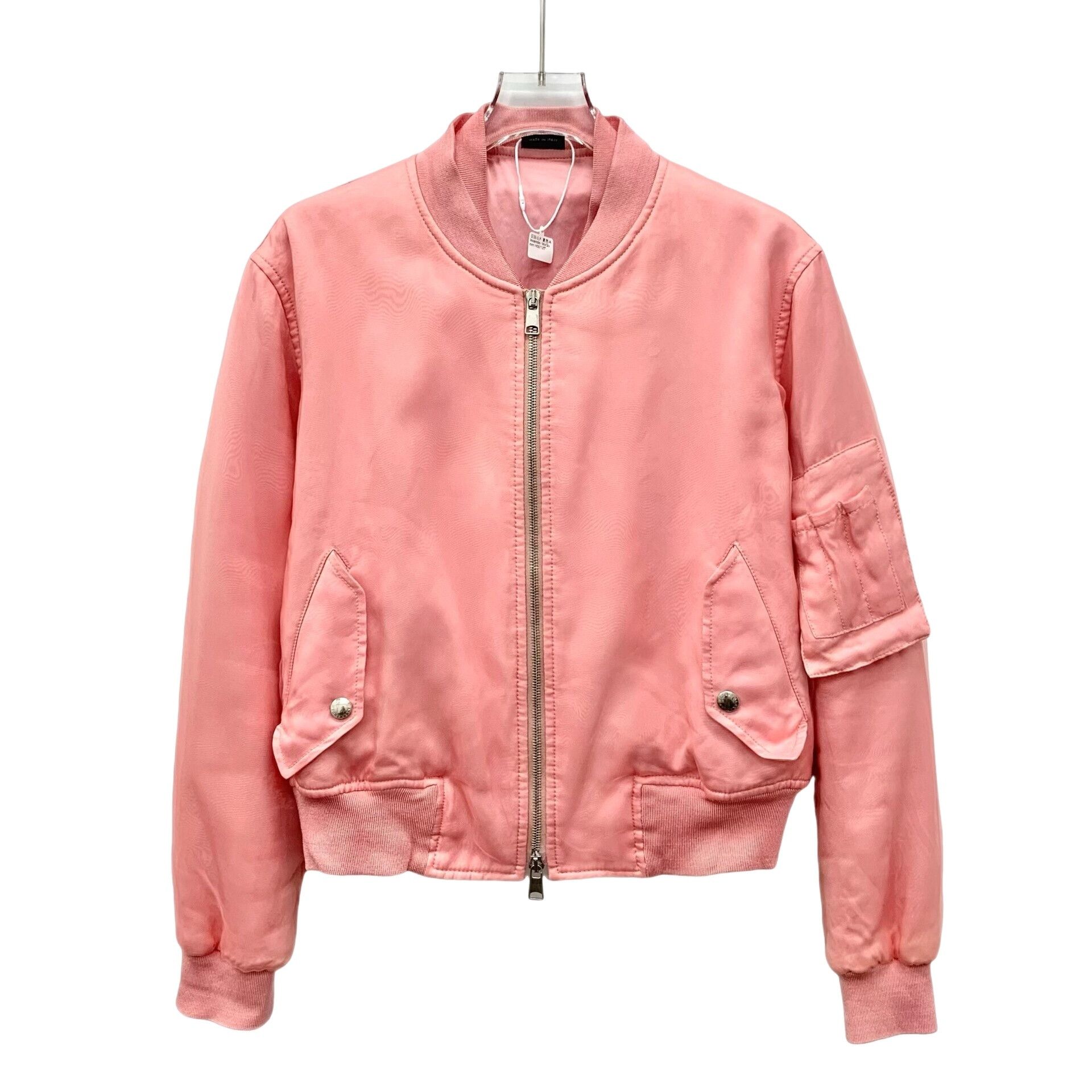 Alexander McQueen Alexander McQueen Pink Silk Bomber Jacket IT 38 Size XS / US 0-2 / IT 36-38 - 1 Thumbnail