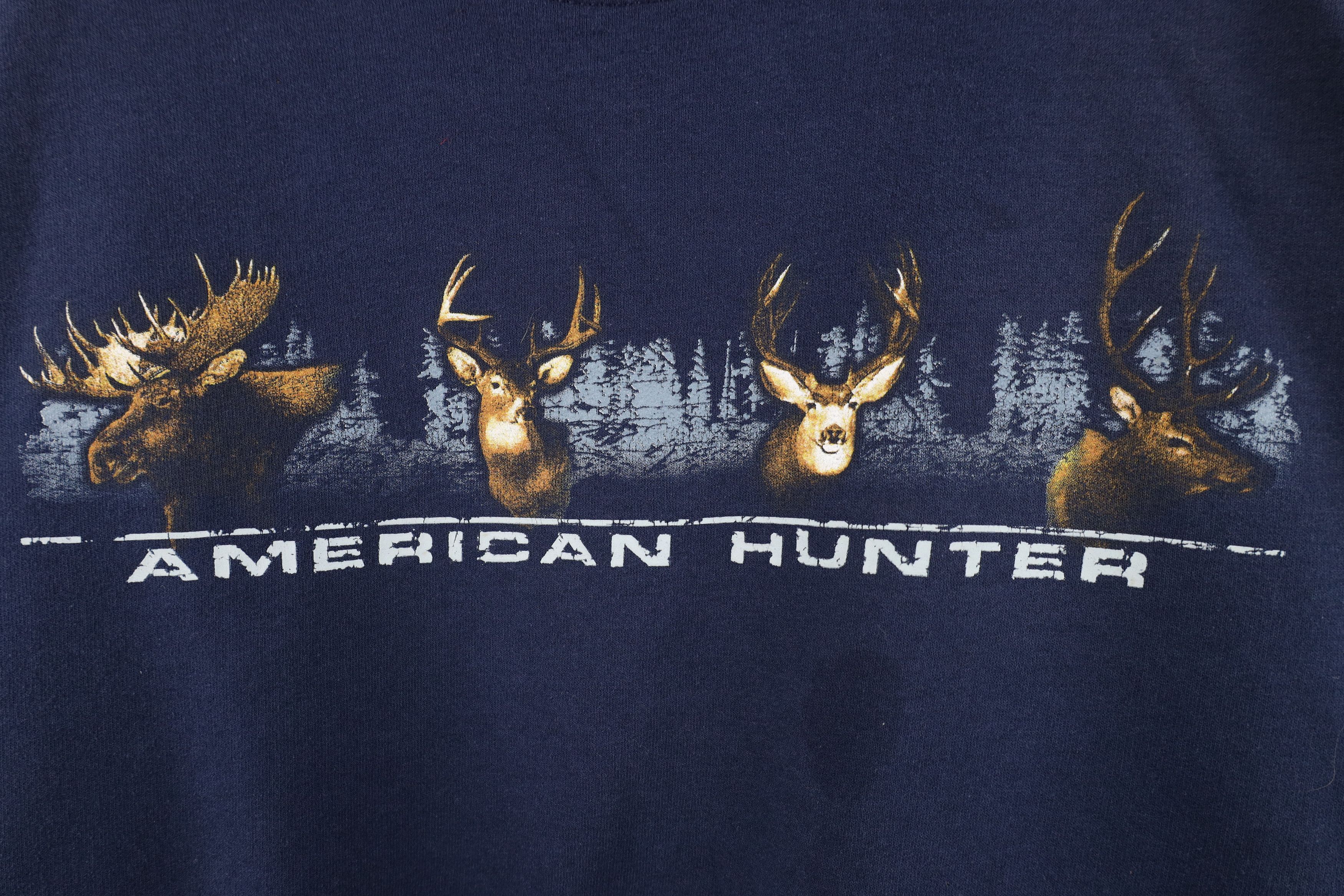 Vintage Vintage 90s Streetwear American Hunter Deer Buck Sweatshirt Size US XL / EU 56 / 4 - 4 Thumbnail
