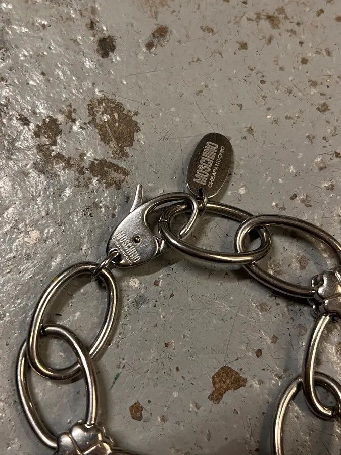 Moschino Moschino Silver Metal Chain Bracelet Size ONE SIZE - 5 Thumbnail