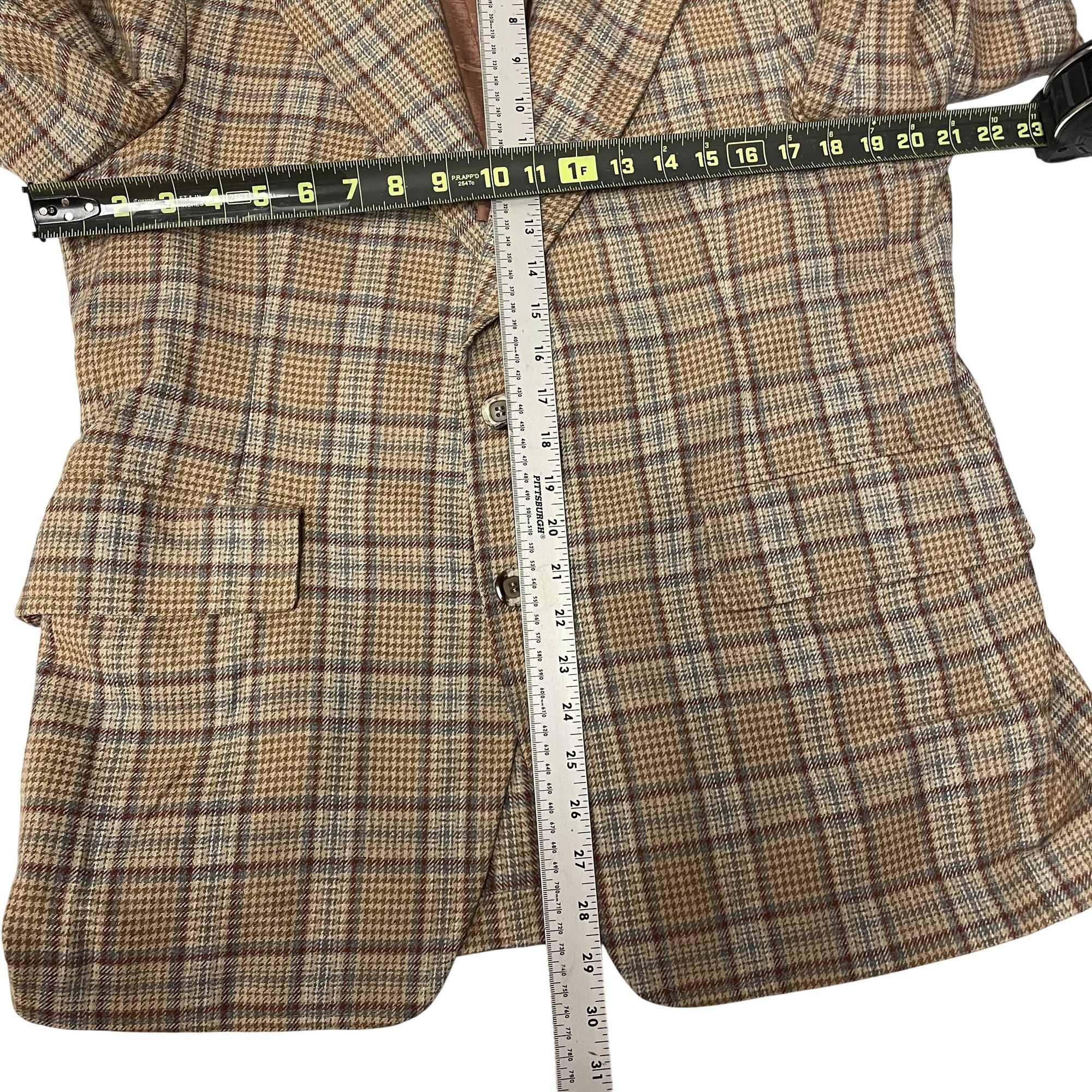 Other Vtg Bonds Herringbone SHADOW PLAID Wool Sport Coat Size 40S - 9 Thumbnail