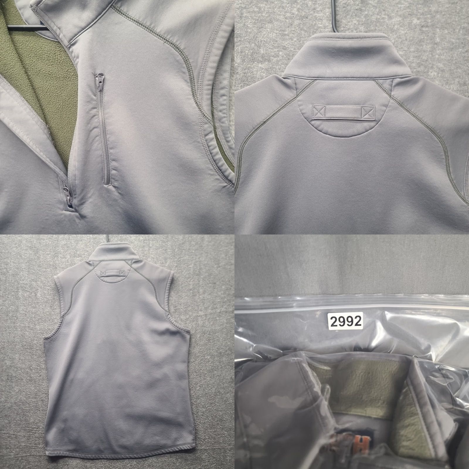 Vintage Duluth Trading Vest Mens LT Tall Fire Hose Fleece Lined Relaxed Fit Canvas Vest - Gray, Polyester Lining, Pockets, Outdoor, Workwear, 60”+ Size US L / EU 52-54 / 3 - 8 Thumbnail