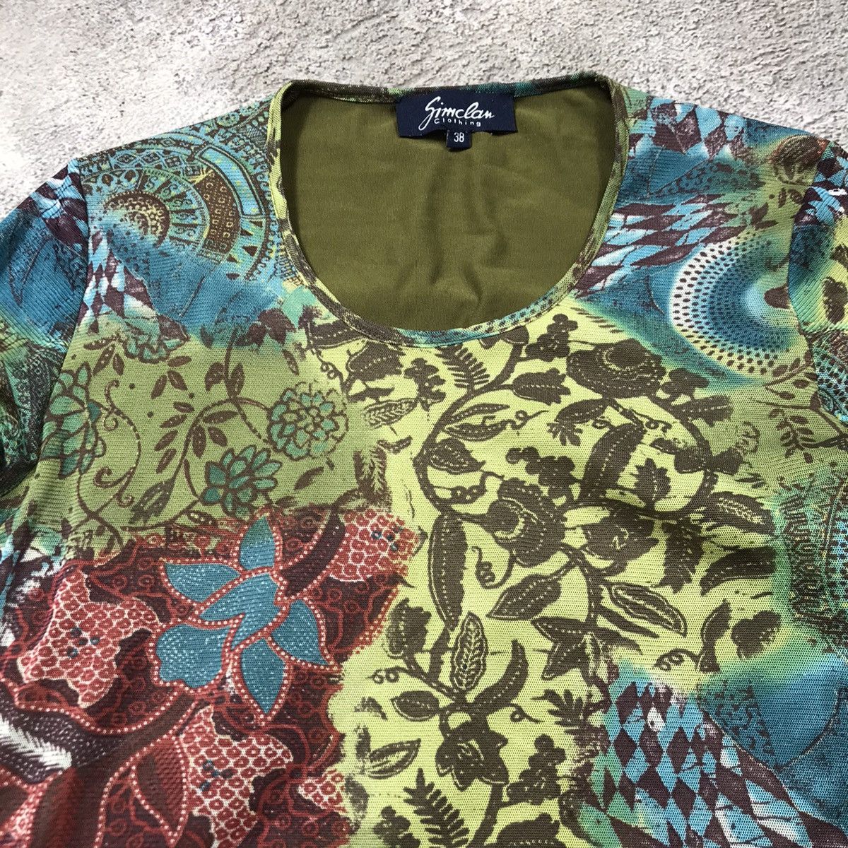 Vintage Vintage Y2K Avant Garde All Over Print Blouse Japanese Stree Size M / US 6-8 / IT 42-44 - 2 Thumbnail