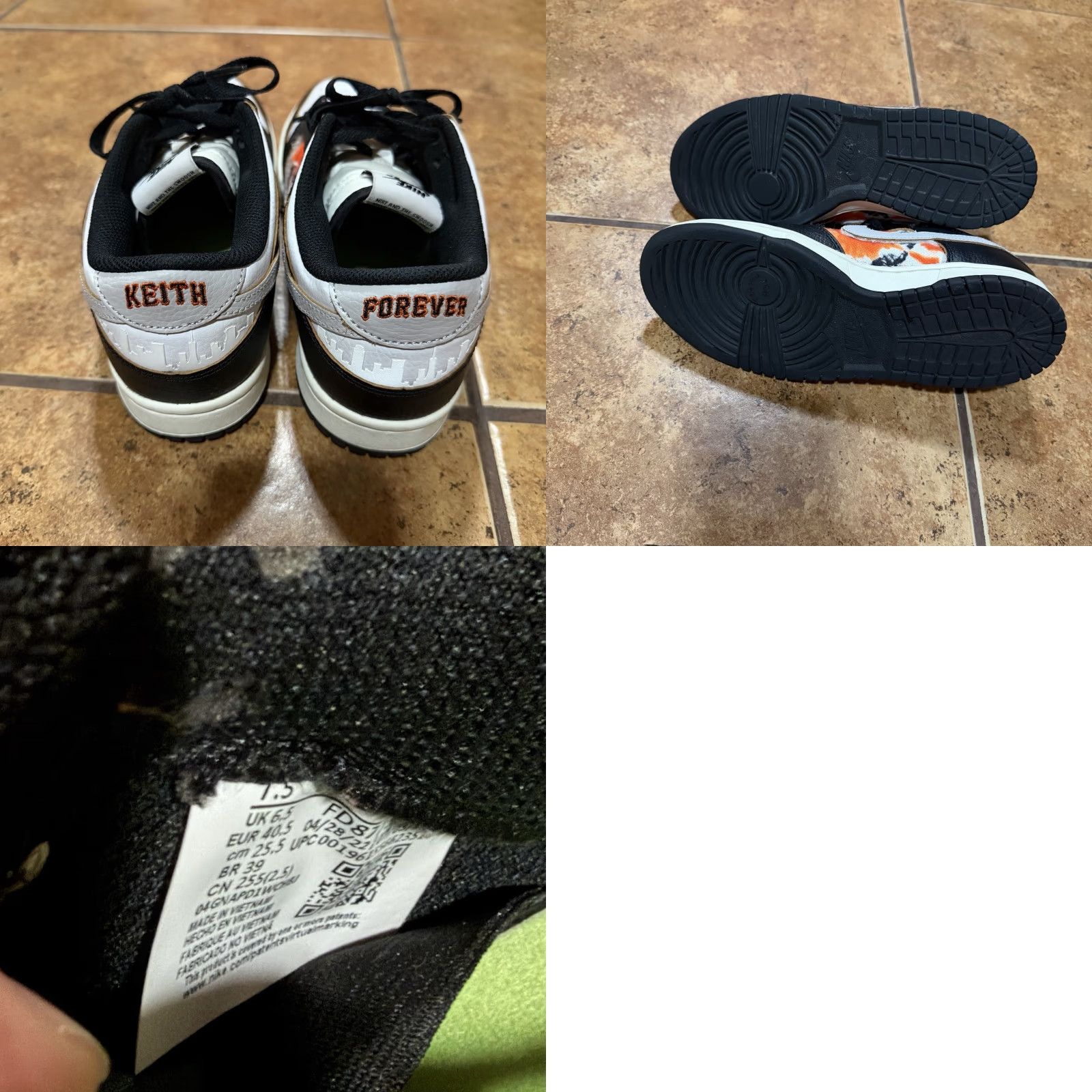 Nike Nike SB Dunk Low OG QS HUF San Francisco Size 7.5 Men Black Sneaker Shoe Size US 8 / EU 41 - 8 Thumbnail
