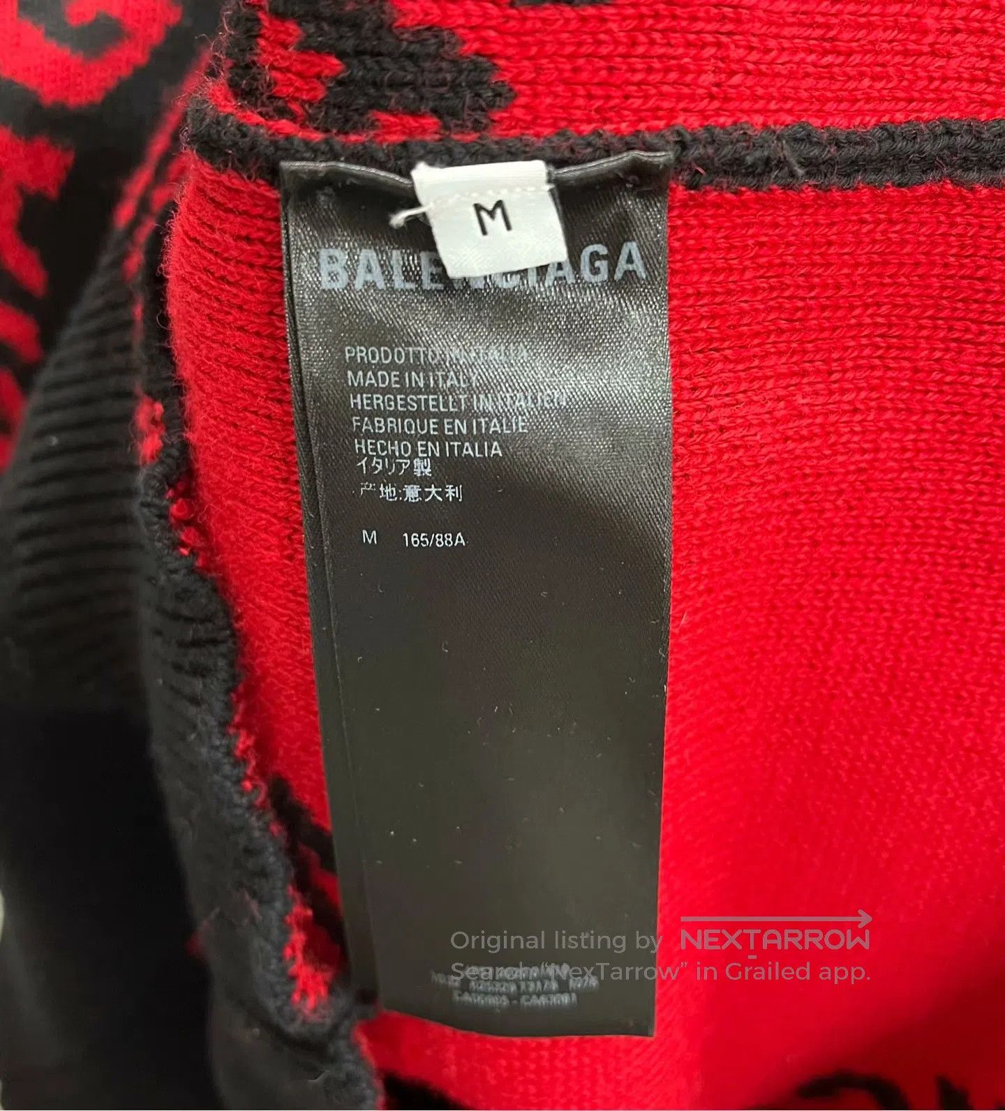 Balenciaga Balenciaga Black Barrage Full Logo Knit Sweater| Size US M / EU 48-50 / 2 - 4 Thumbnail