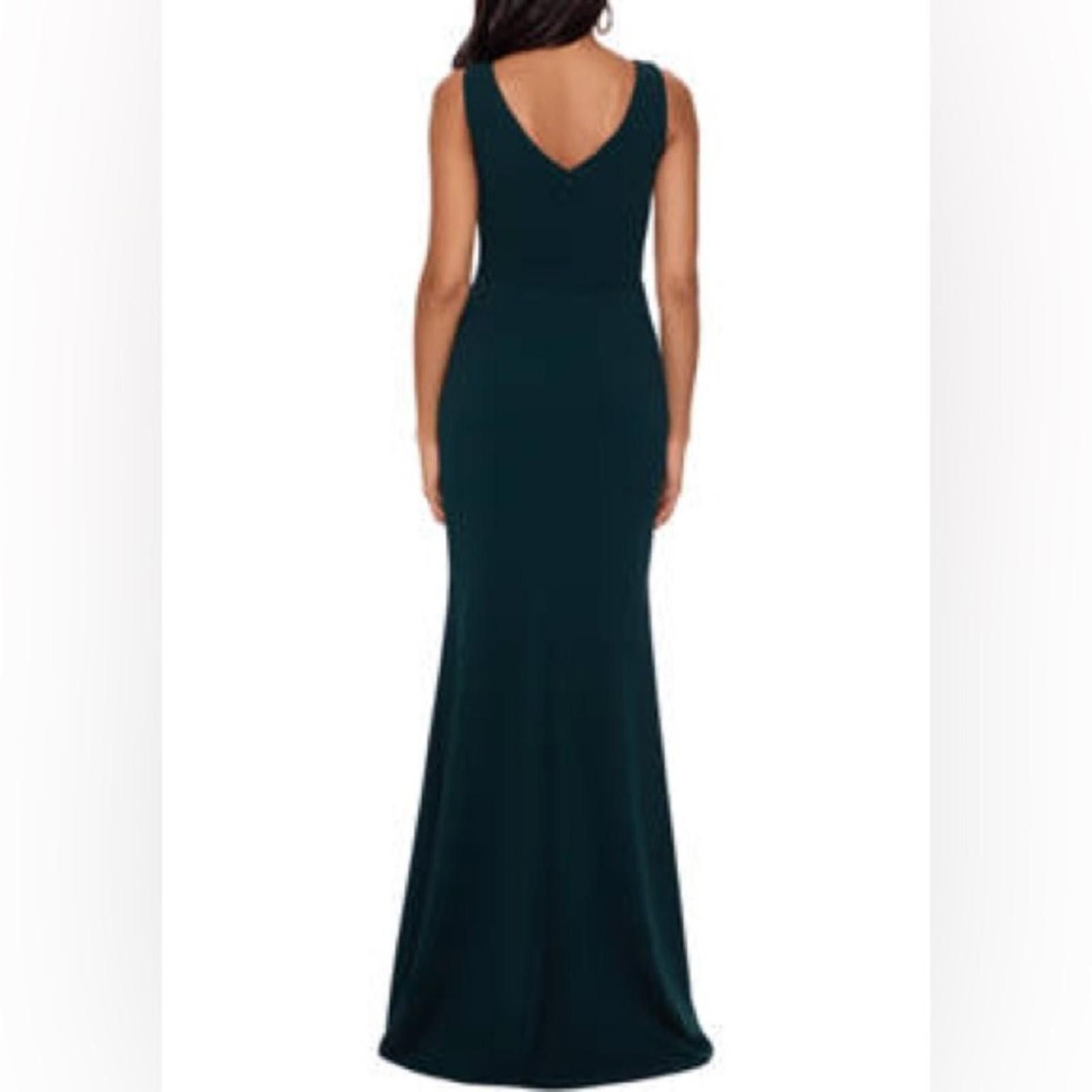 Designer Betsy and Adam Christina Ruffled Bow Dress Size 10 Green Size L / US 10 / IT 46 - 2 Thumbnail
