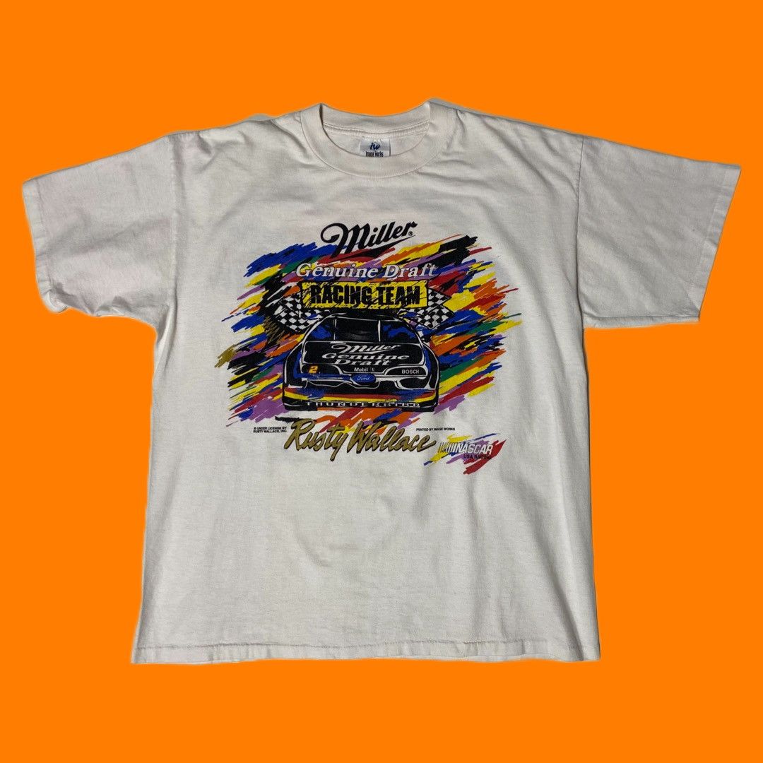 image of Rusty Wallace Nascar T Shirt (Men’S Xl) in White, Men's