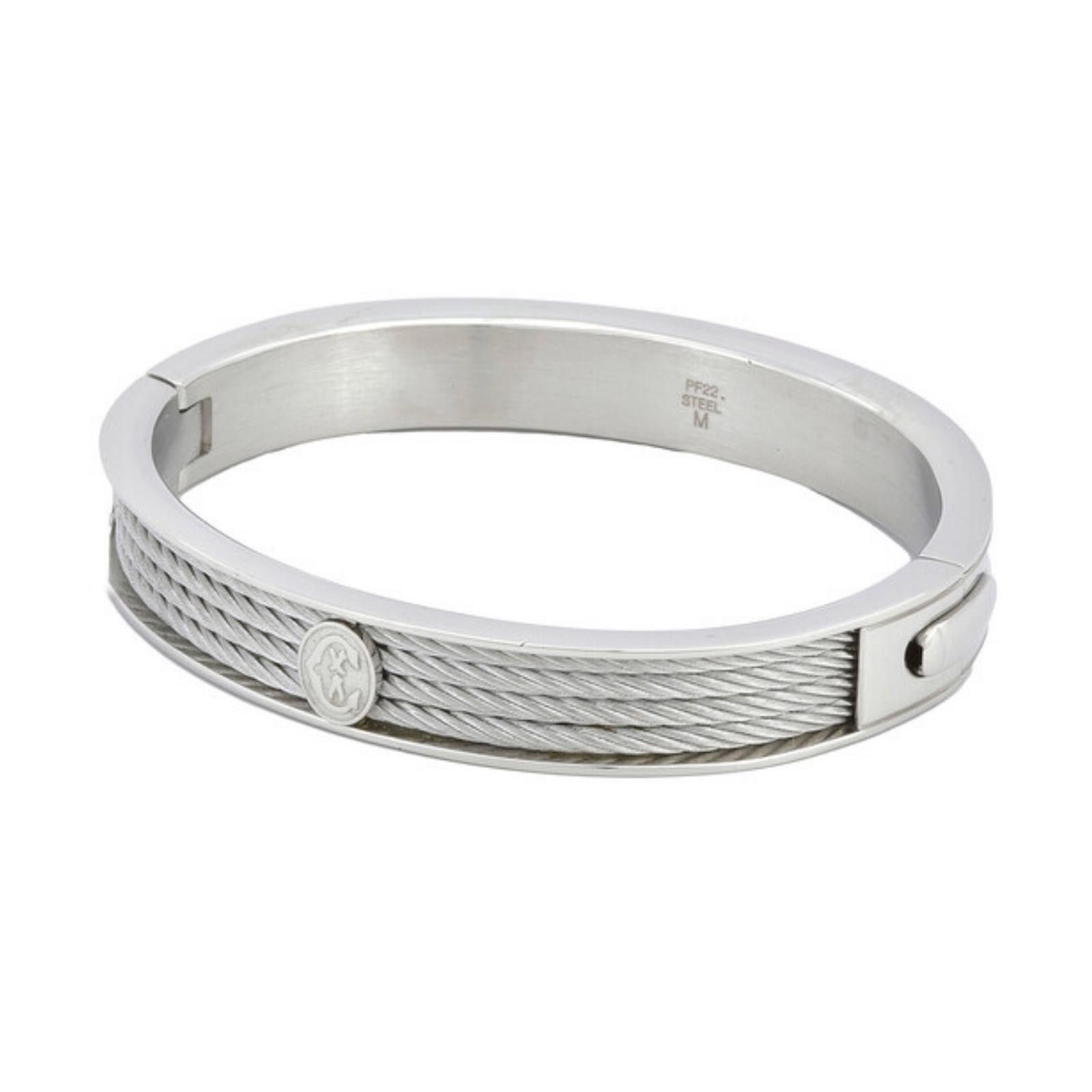 Carrol & Co. Charriol Logo Bangle Bracelet – Stainless Steel Size ONE SIZE - 4 Thumbnail