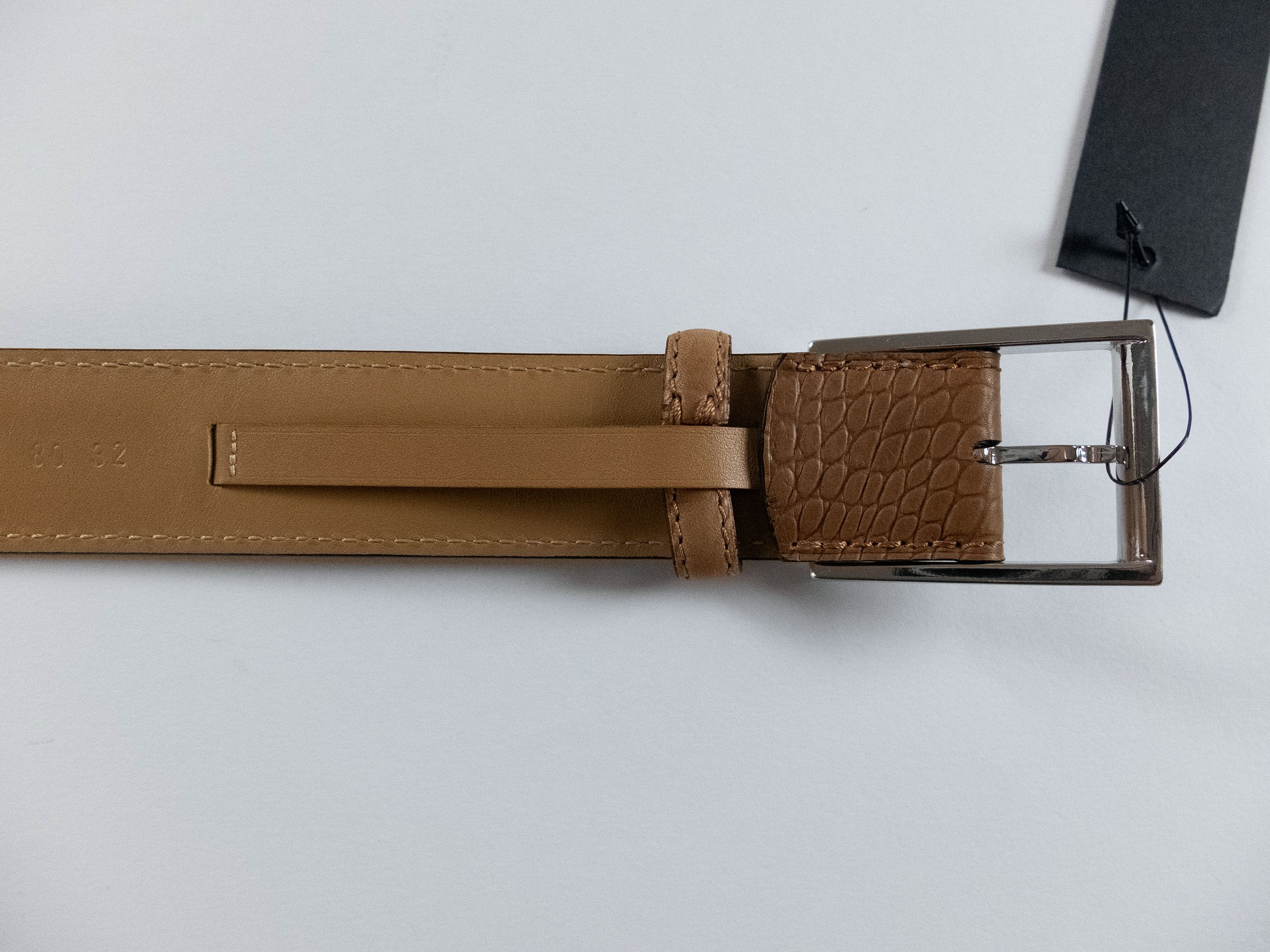Berluti BERLUTI Paris brown croc embossed leather dress belt Size 80 Size 32 - 4 Thumbnail