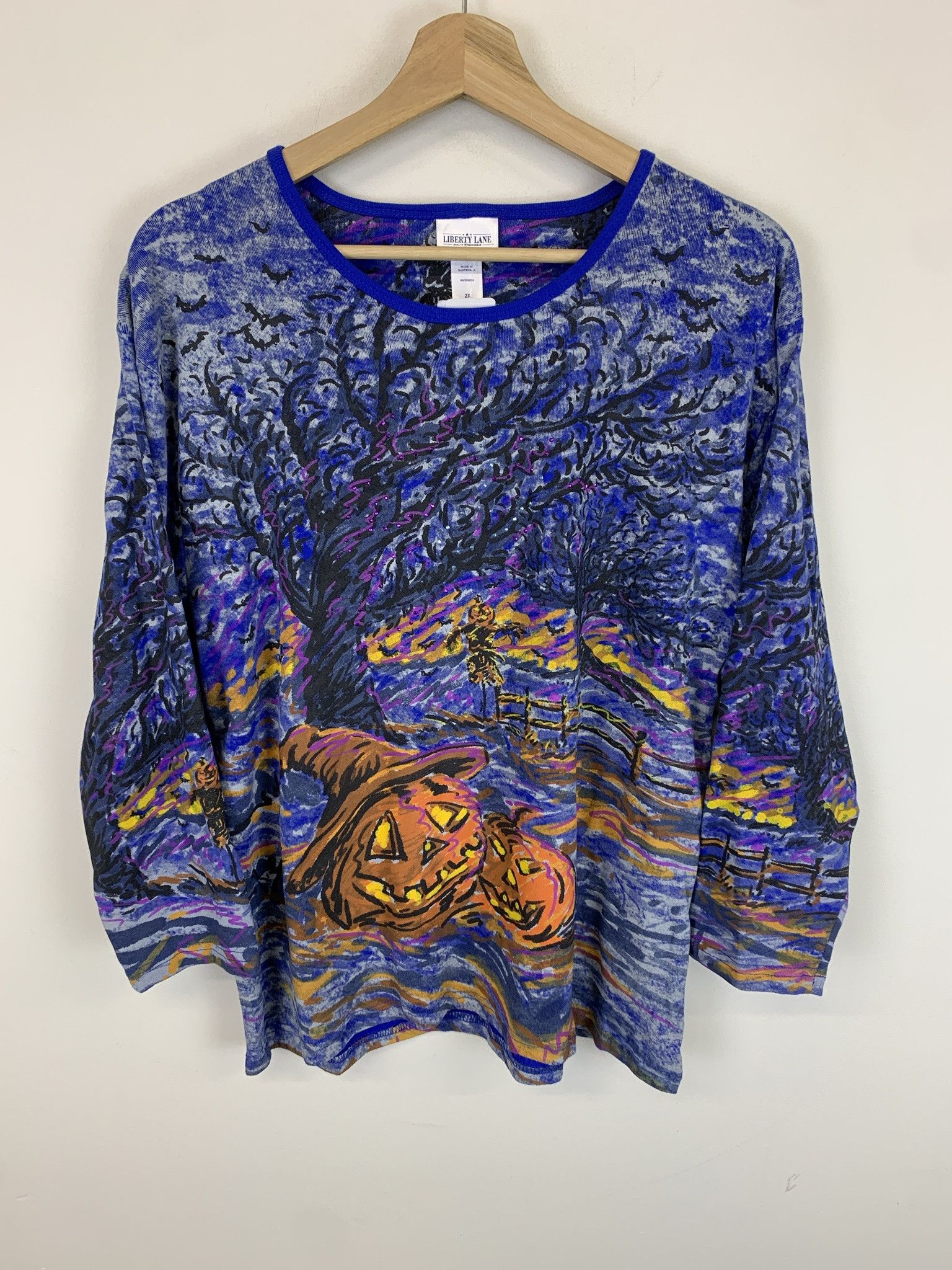 Vintage Vintage Y2K Halloween All Over Print Jack O Lantern Longsleeve Size L Size US L / EU 52-54 / 3 - 1 Thumbnail