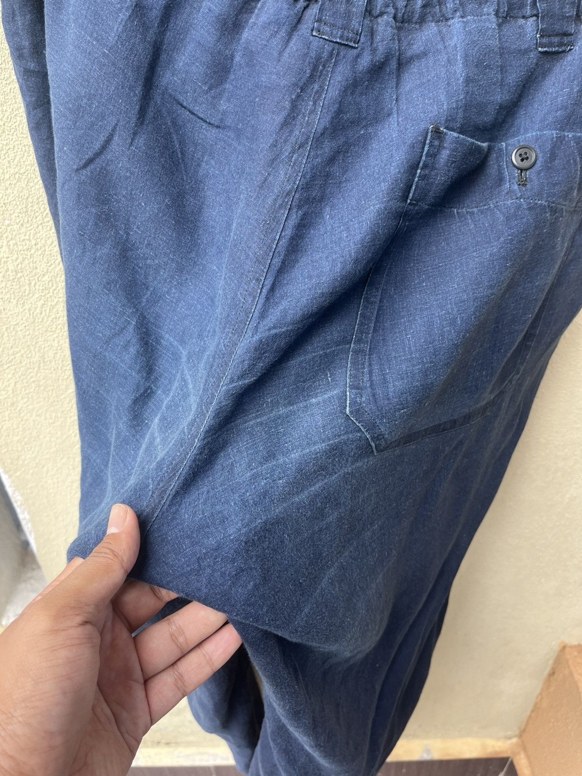 Yohji Yamamoto Ss93 yyph indigo linen Size US 32 / EU 48 - 4 Thumbnail