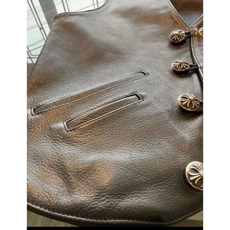 Chrome Hearts CH 8B Leather Vest Size US S / EU 44-46 / 1 - 4 Thumbnail