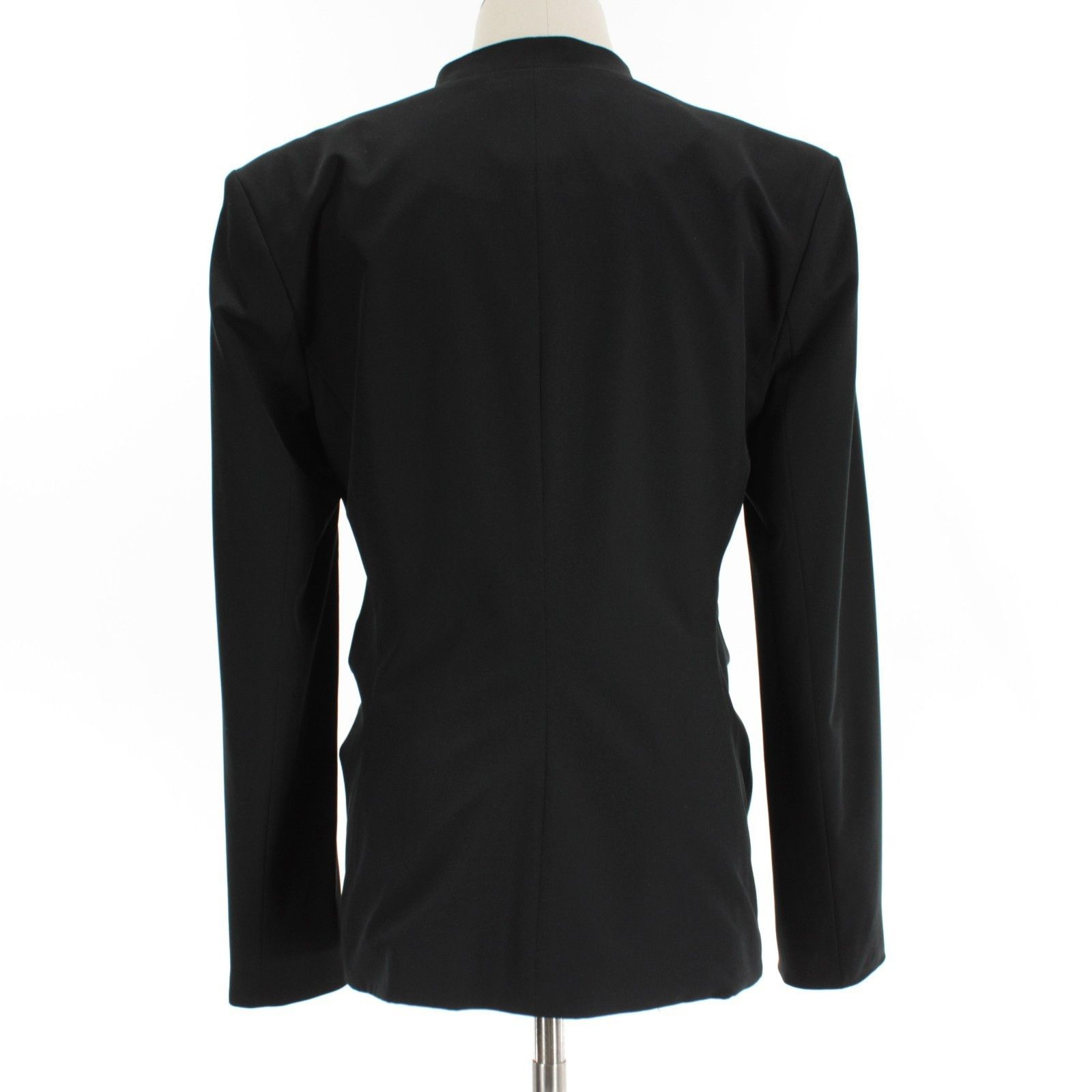 SMYTHE Smythe Black Ruched Blouse w/ Zipper & Shoulder Pads Size 10 Size L / US 10 / IT 46 - 3 Thumbnail